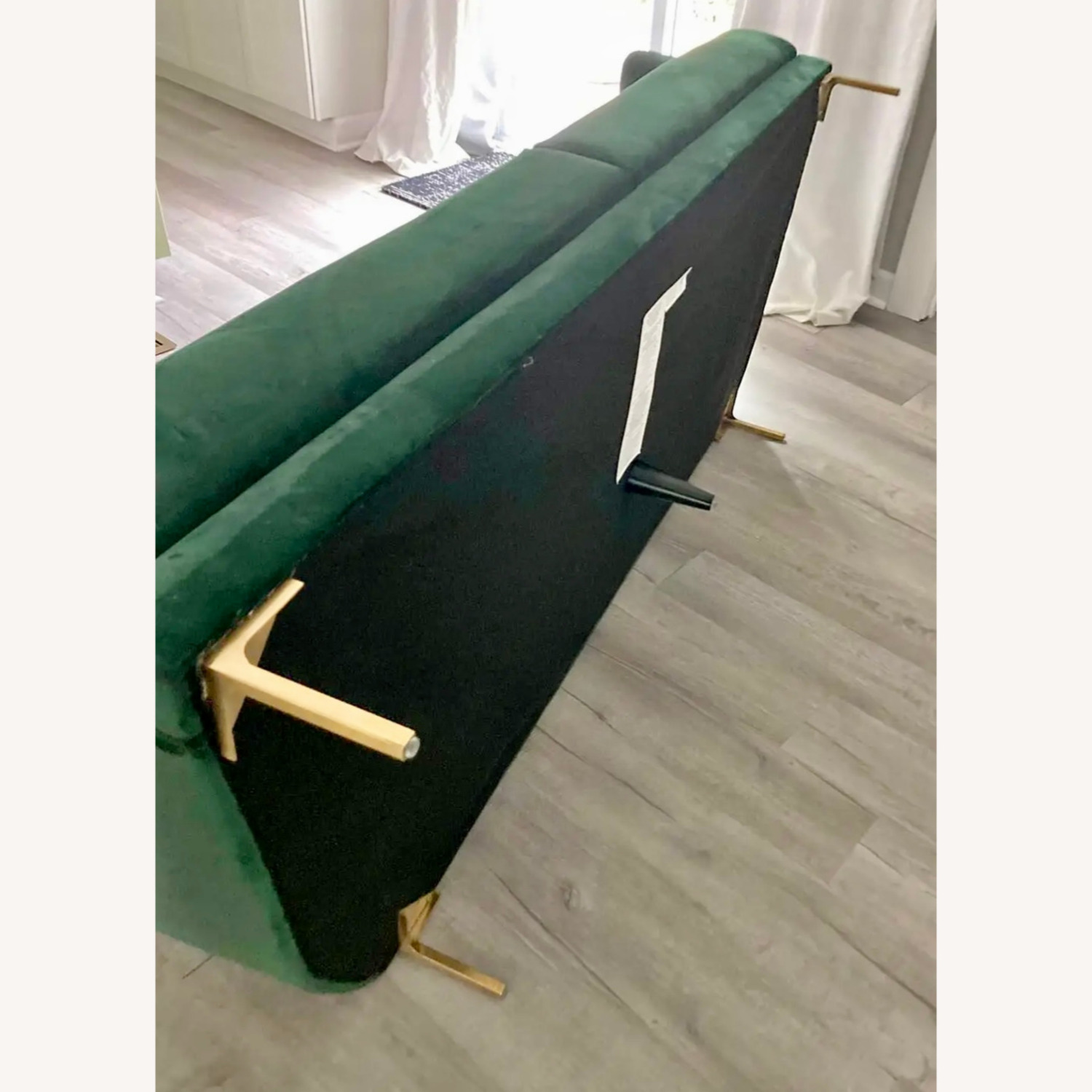 World Market Forest Green Samara Sofa - image-3
