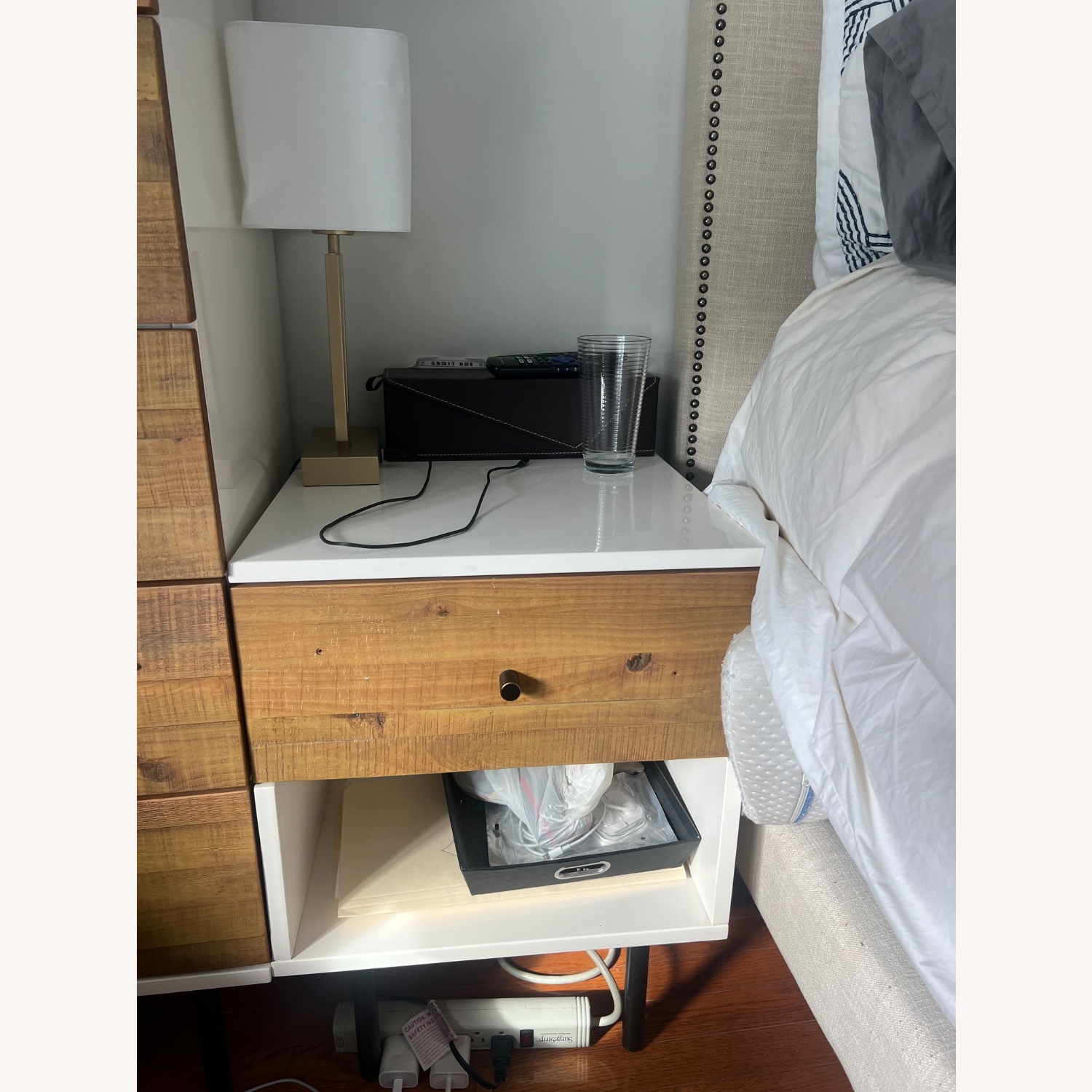 West Elm Reclaimed Wood & Lacquer Nightstands - image-1