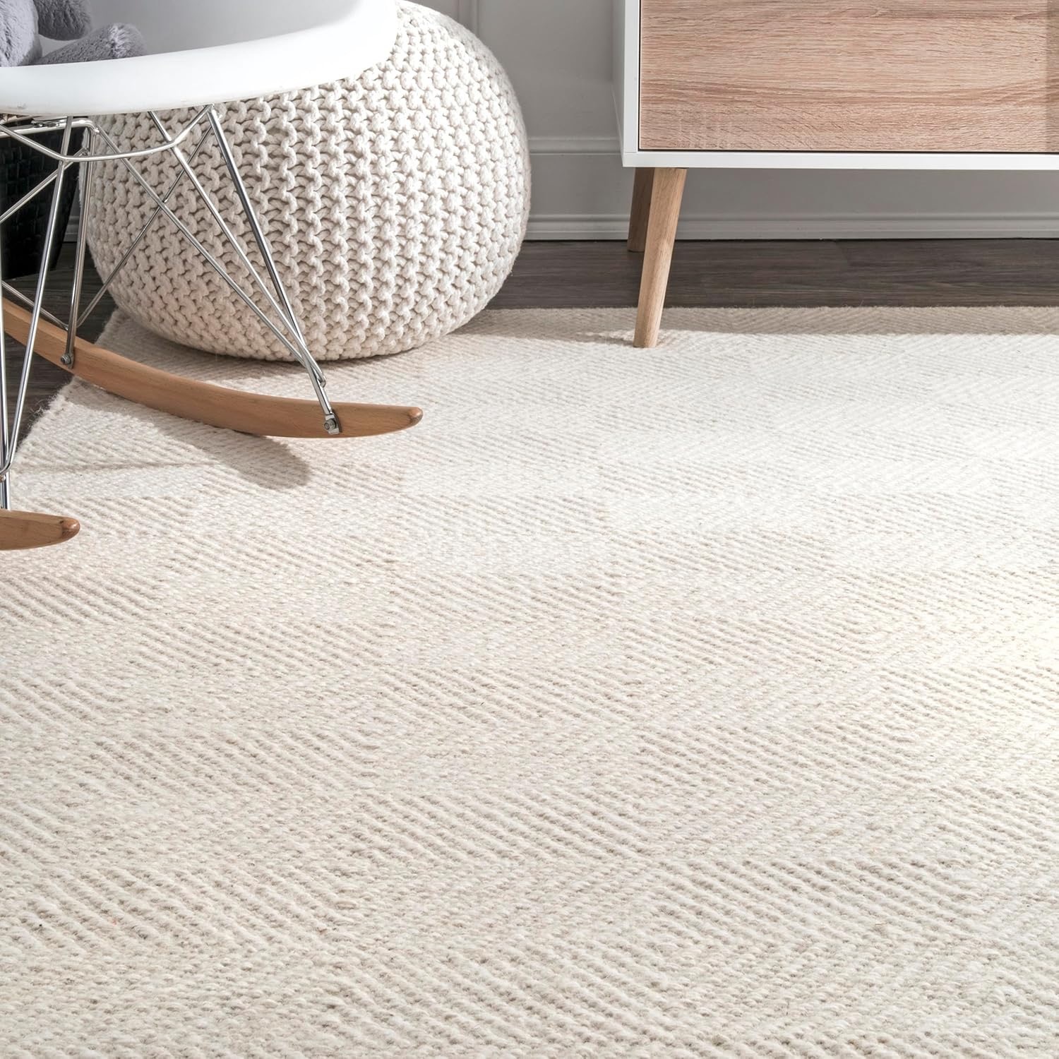 Cream Jute Area Rug - image-2