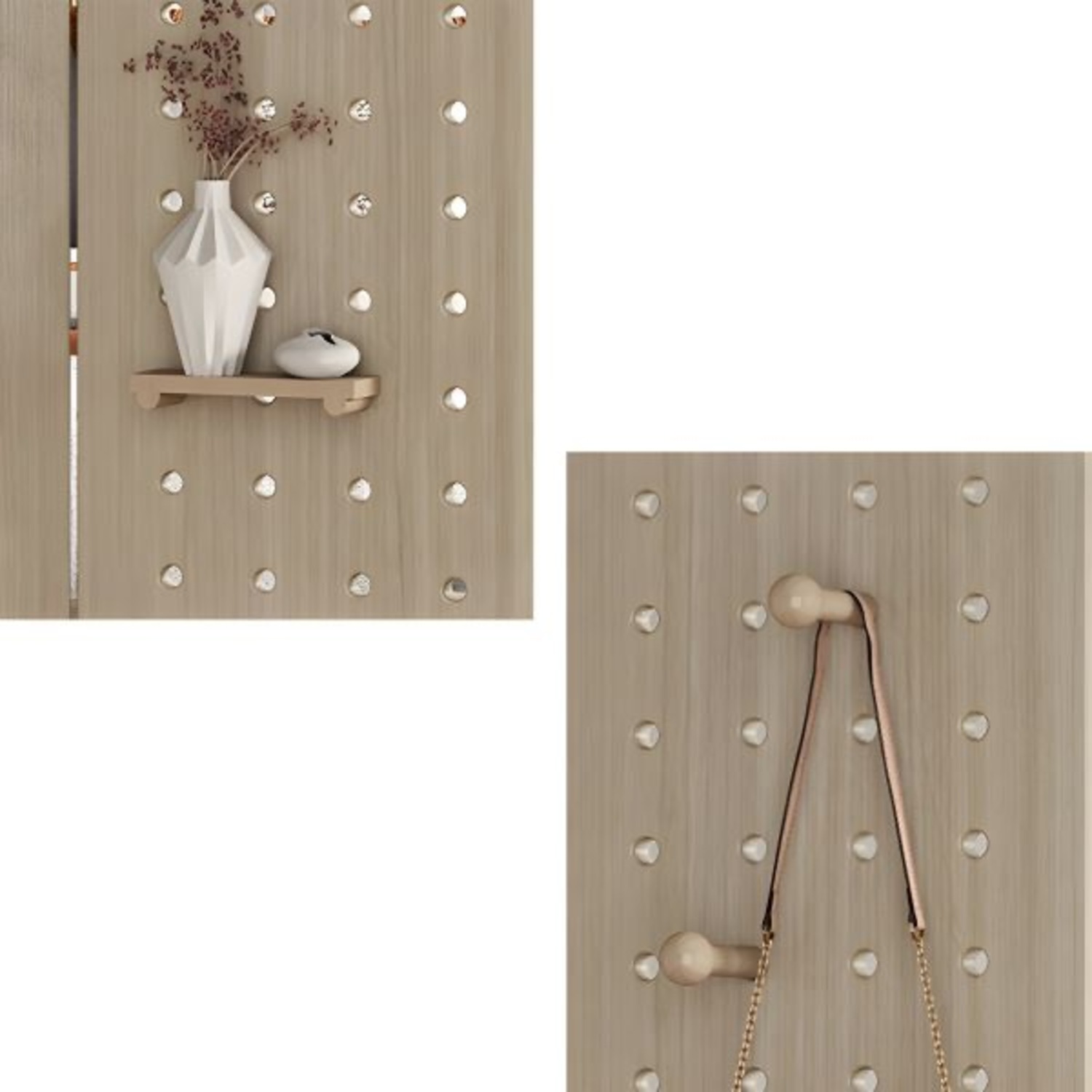 Litfad Wooden Pegboard Room Divider - image-3