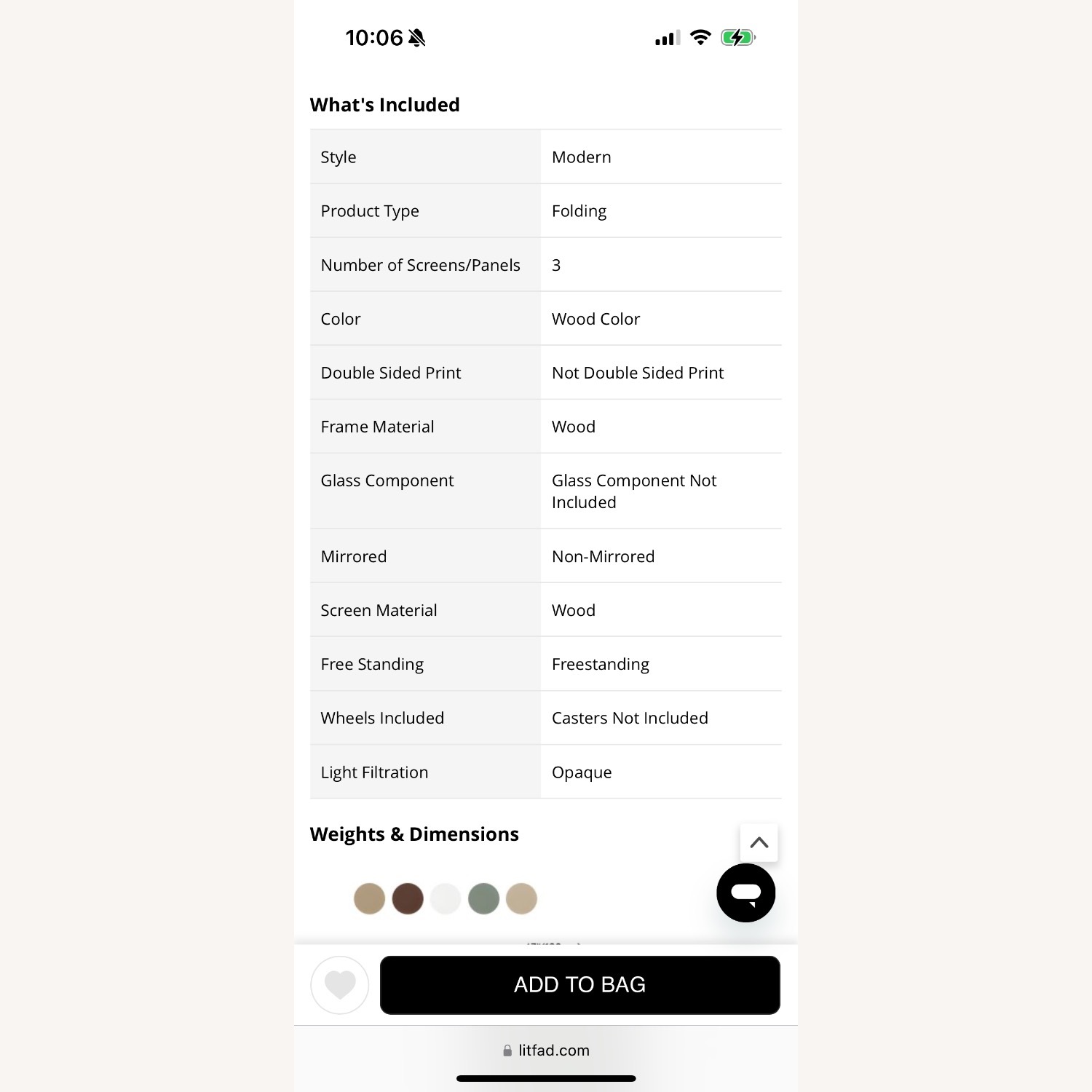 Litfad Wooden Pegboard Room Divider - image-4