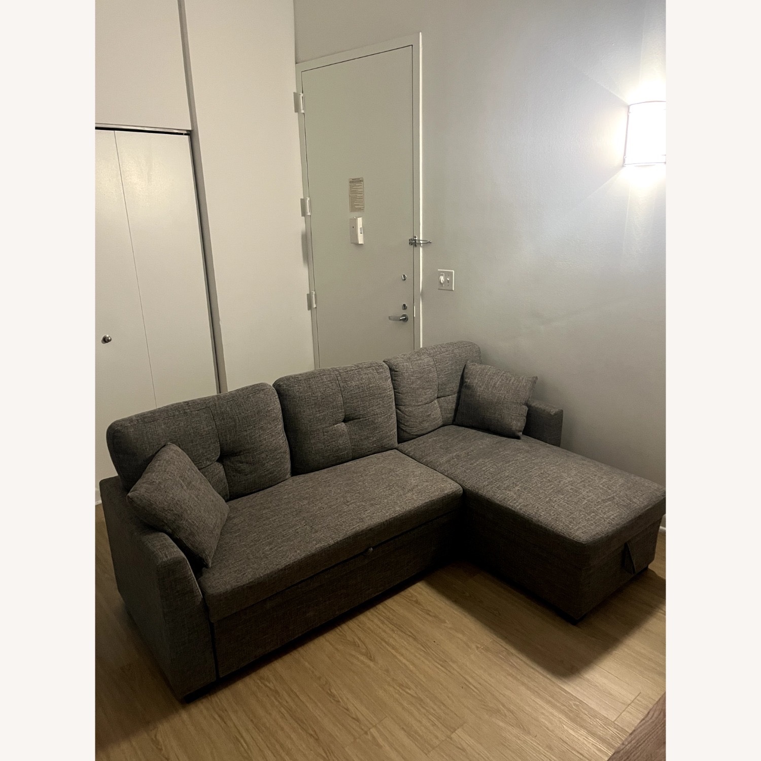 Wade Logan Sectional Sleeper Sofa with Storage - image-2