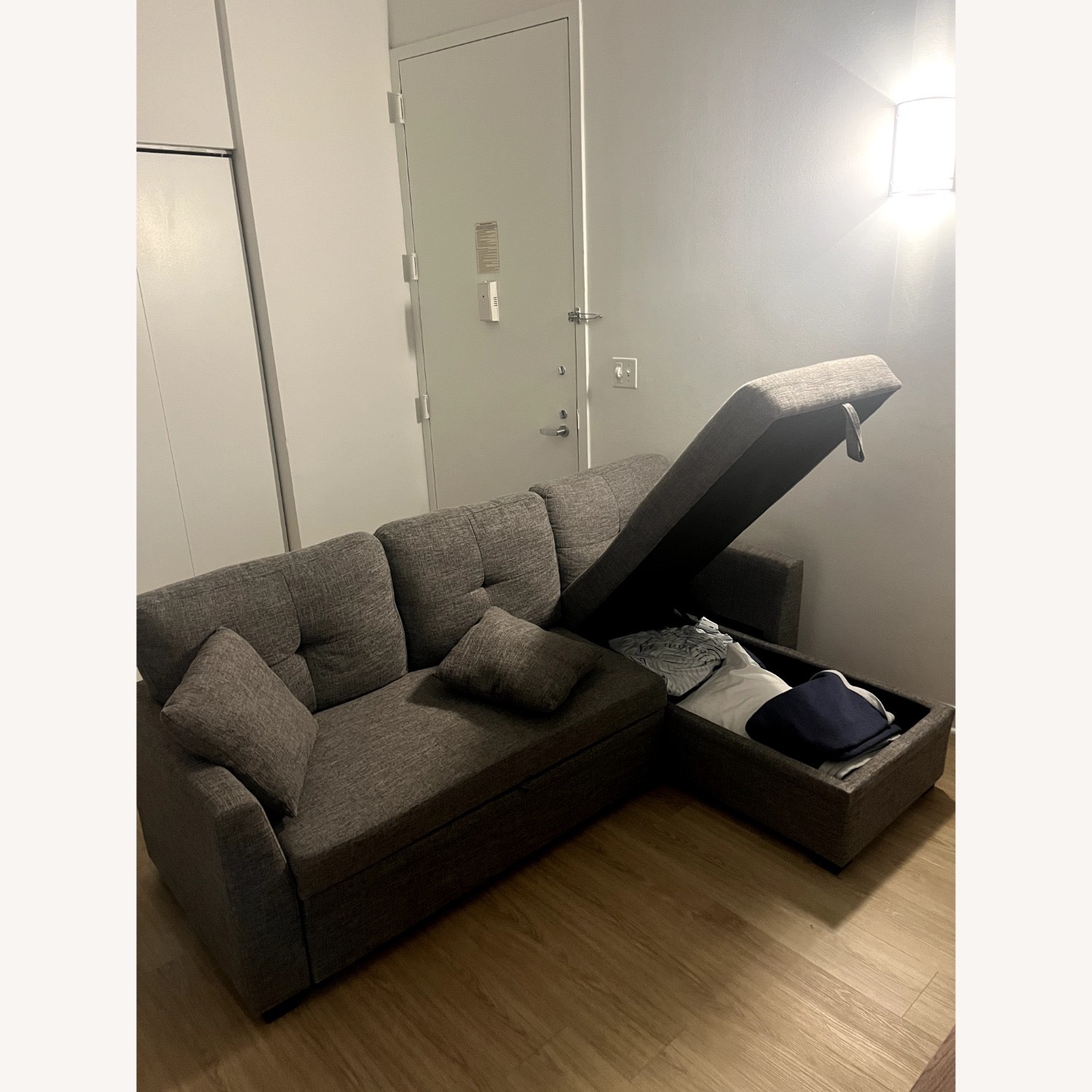 Wade Logan Sectional Sleeper Sofa with Storage - image-6