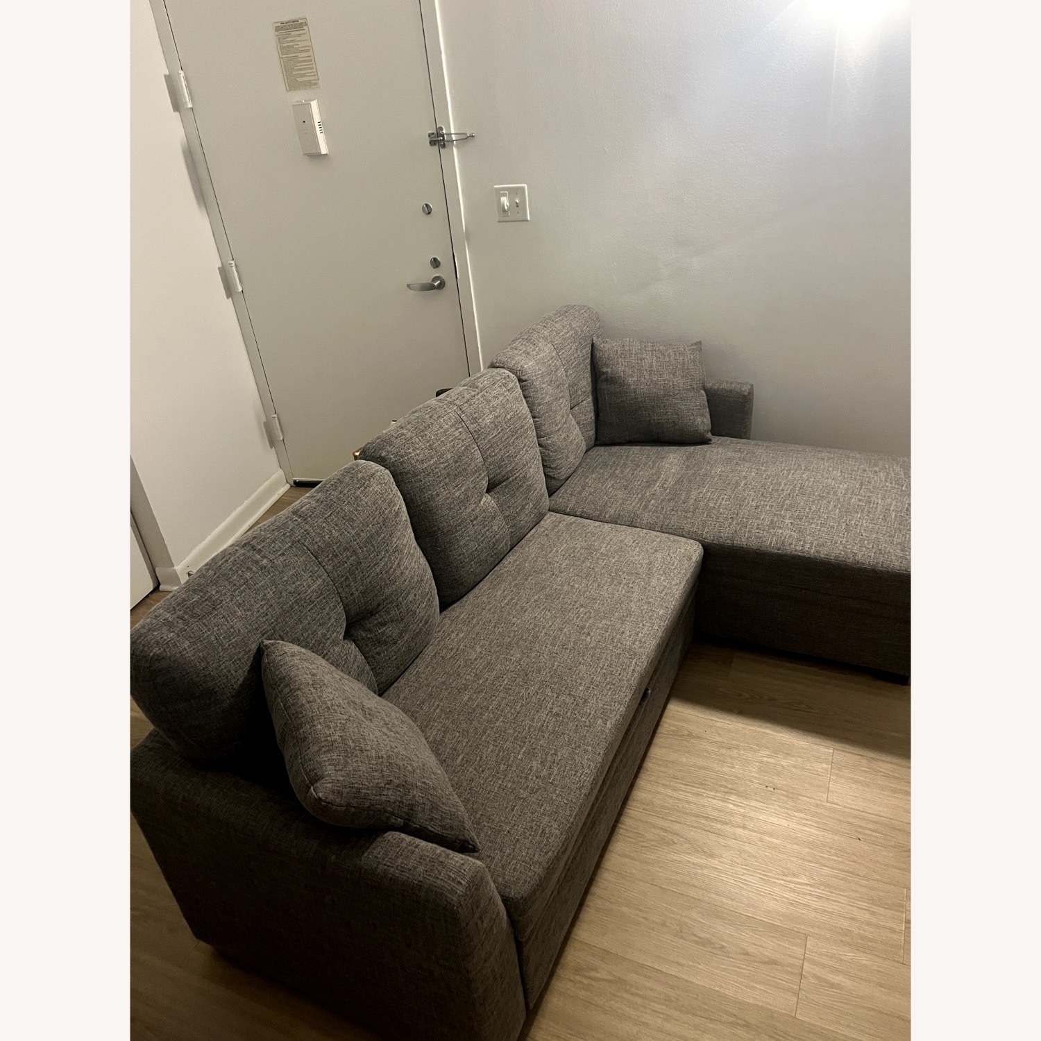 Wade Logan Sectional Sleeper Sofa with Storage - image-3