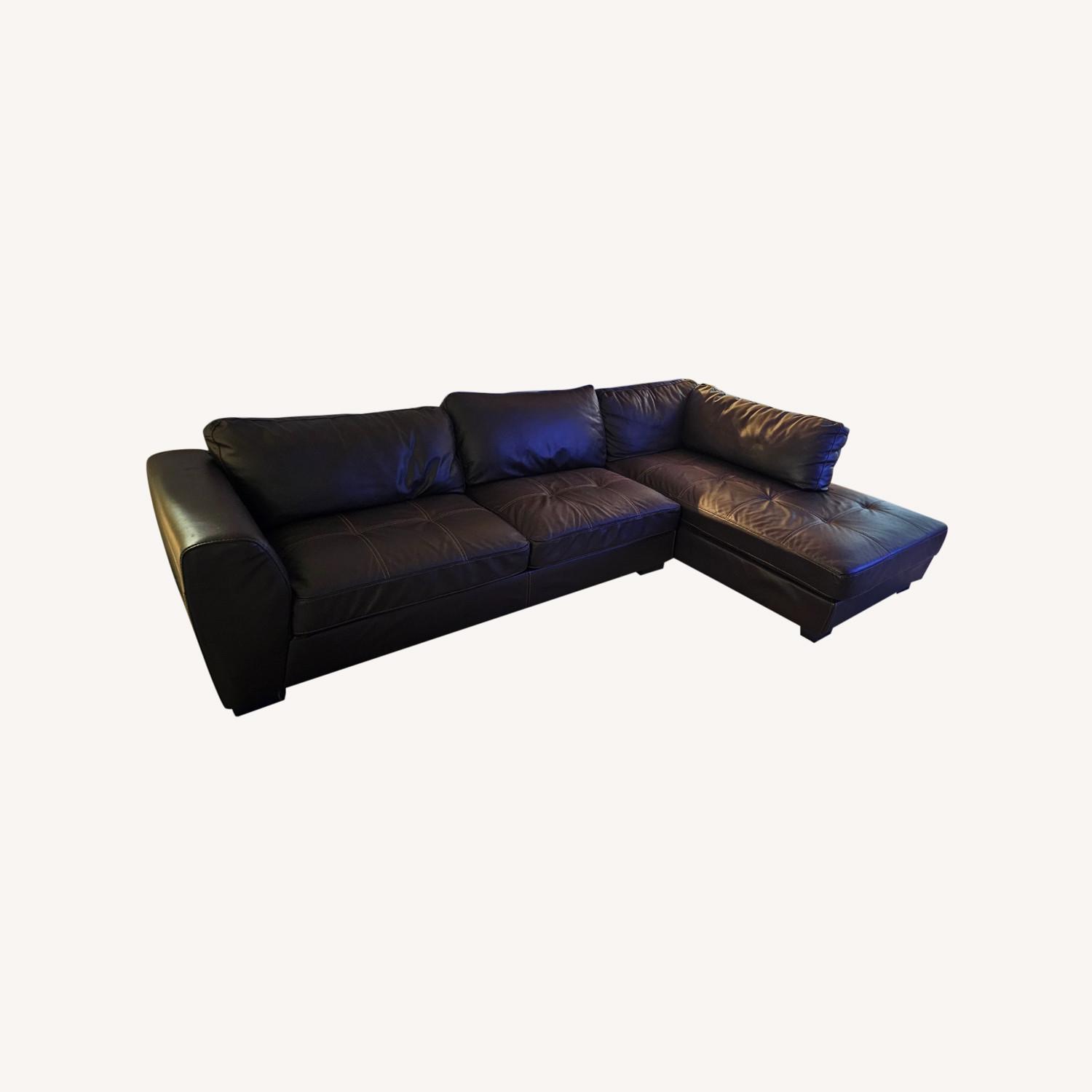 Leather Sectional - image-0