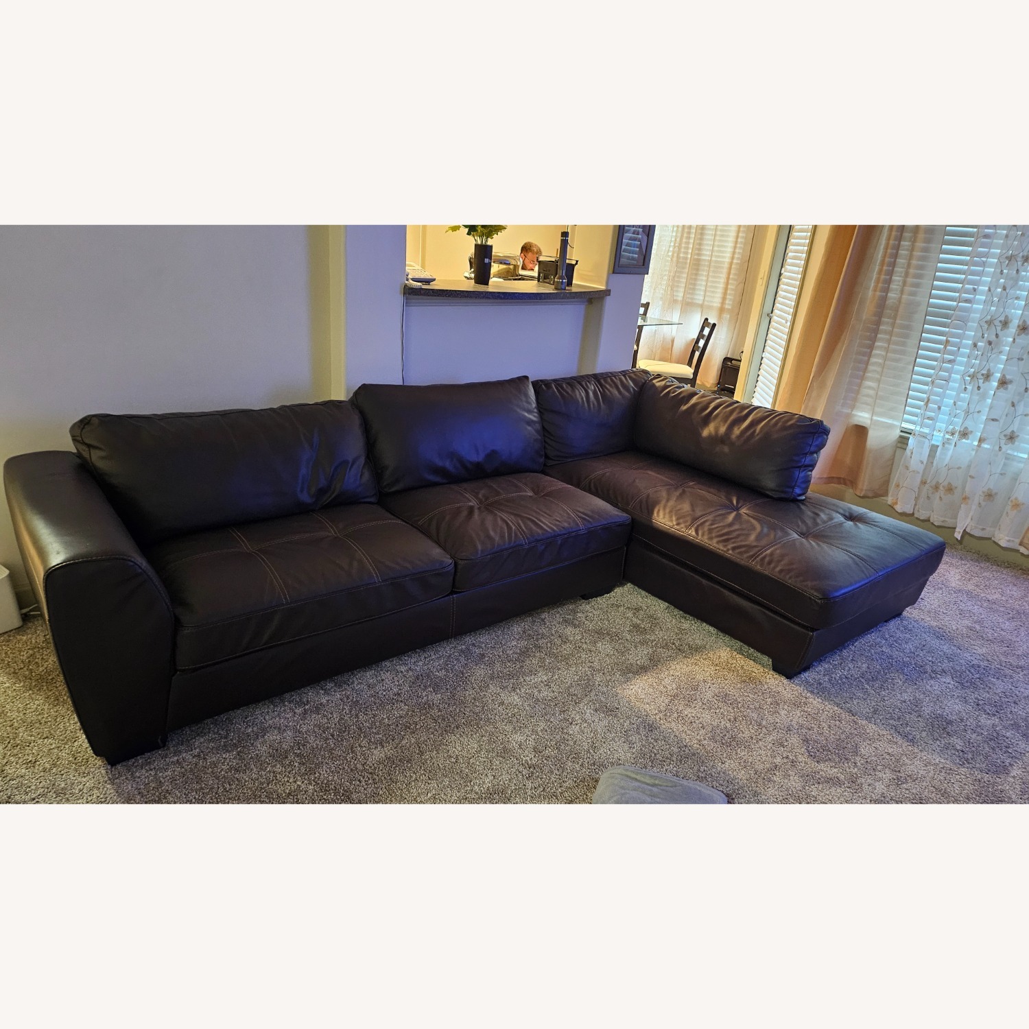 Leather Sectional - image-1