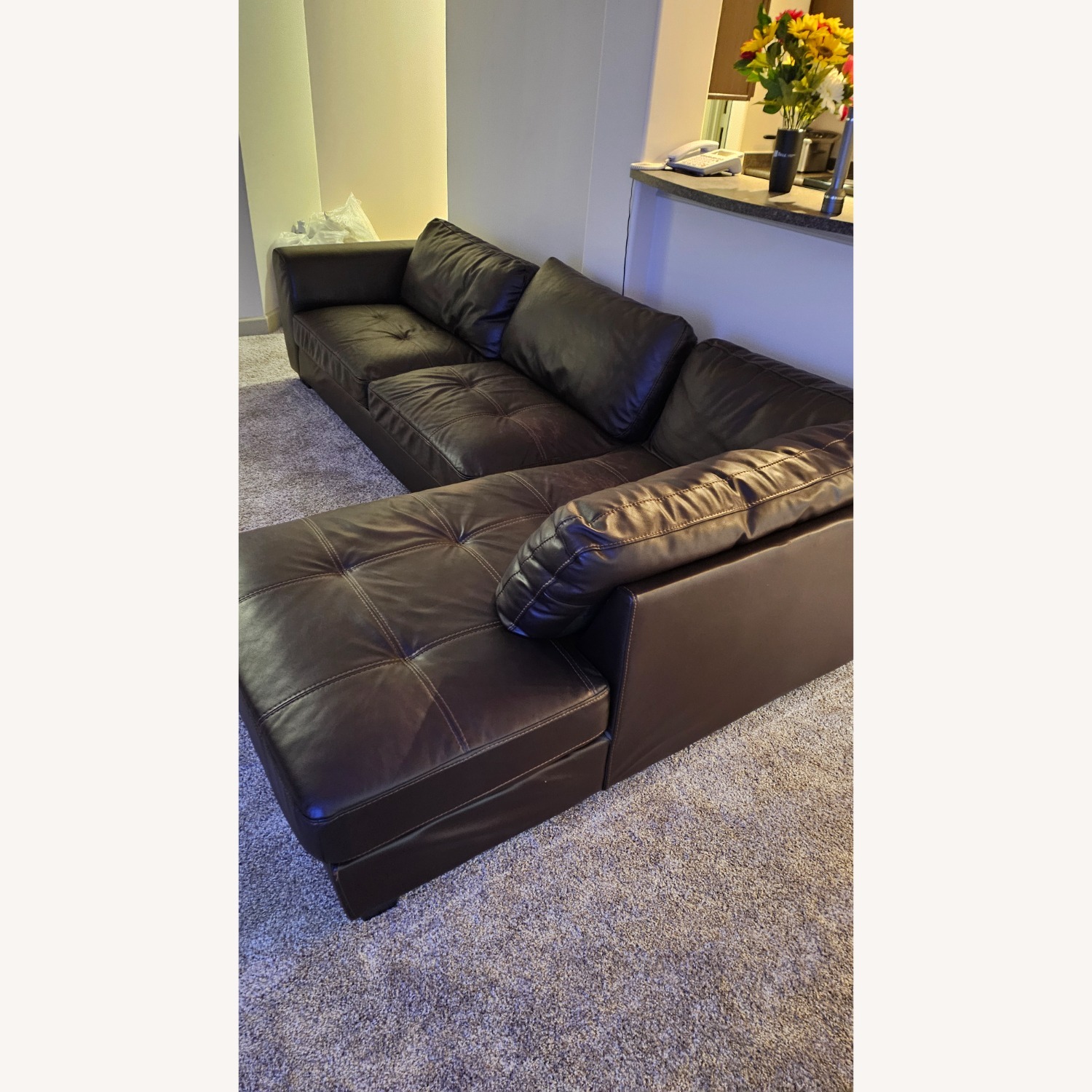 Leather Sectional - image-2