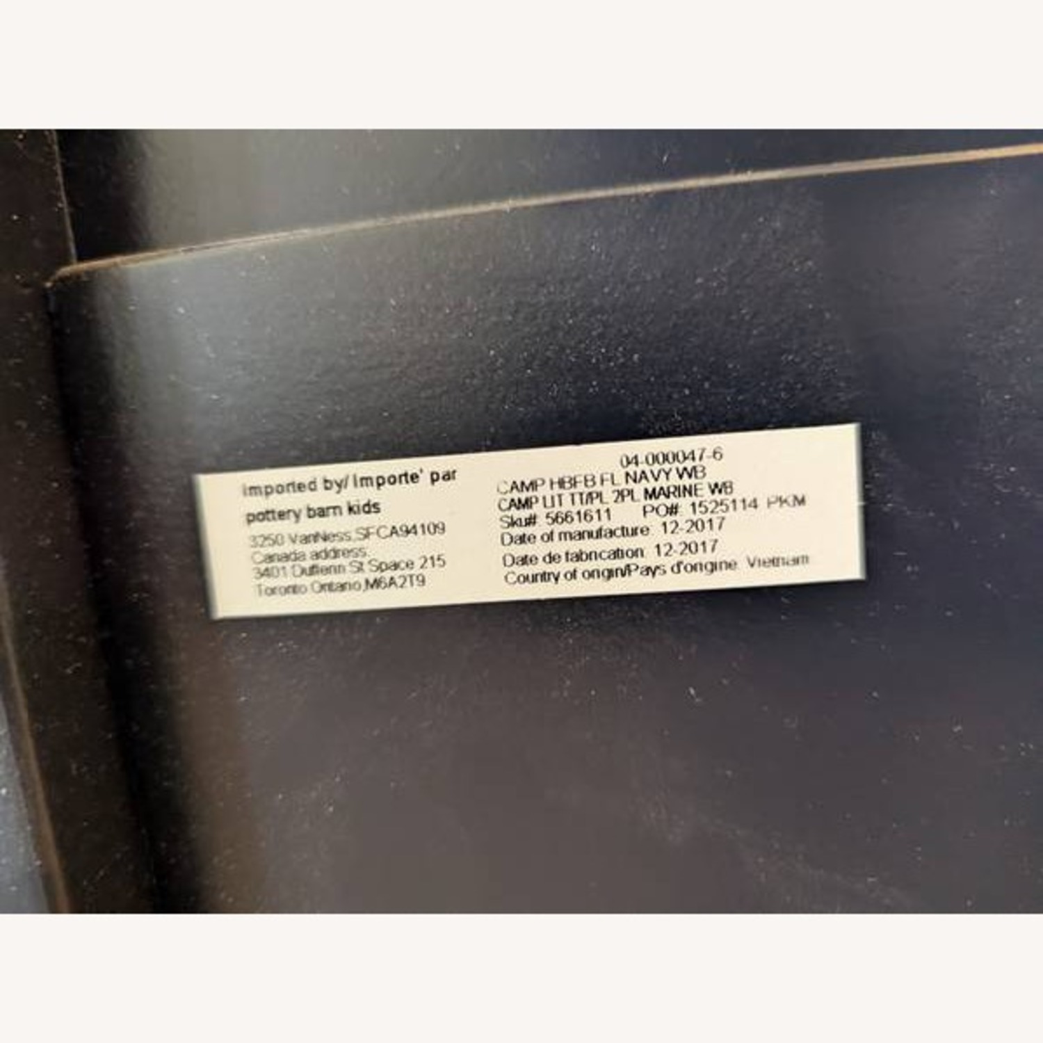 Pottery Barn Navy Camp Bedframe - image-2