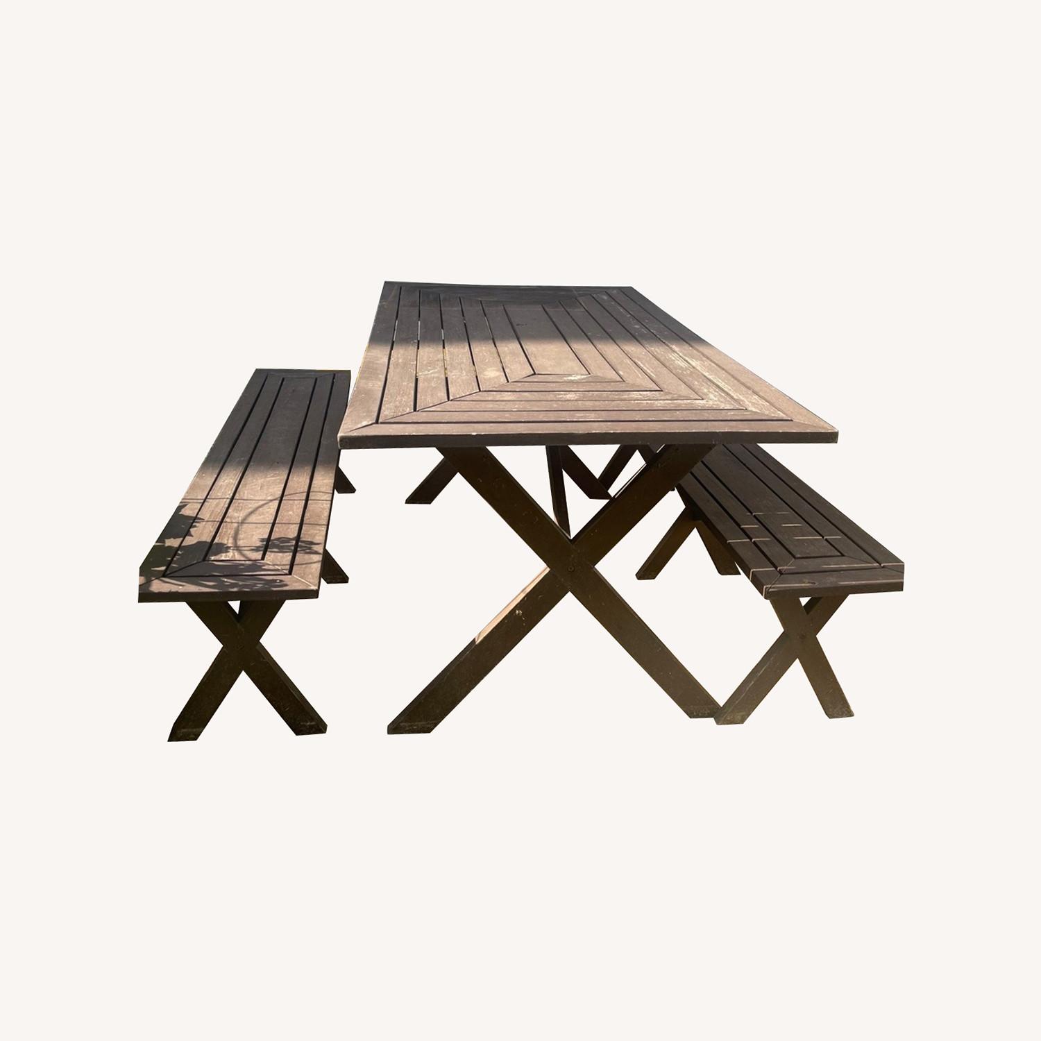 Patio Bench Table with Seats - image-0