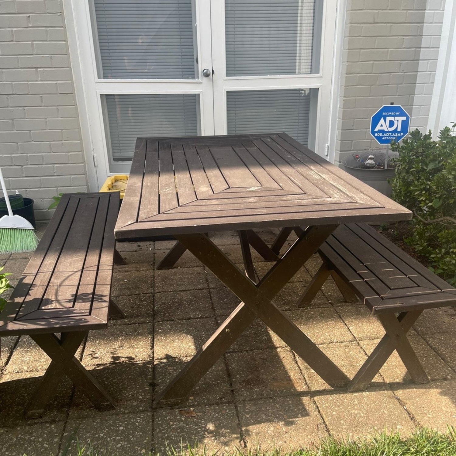 Patio Bench Table with Seats - image-3