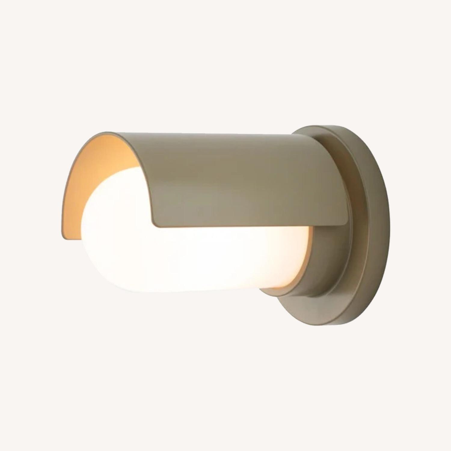 Vintage Bega Wall Luminaire SS and Glass - image-0