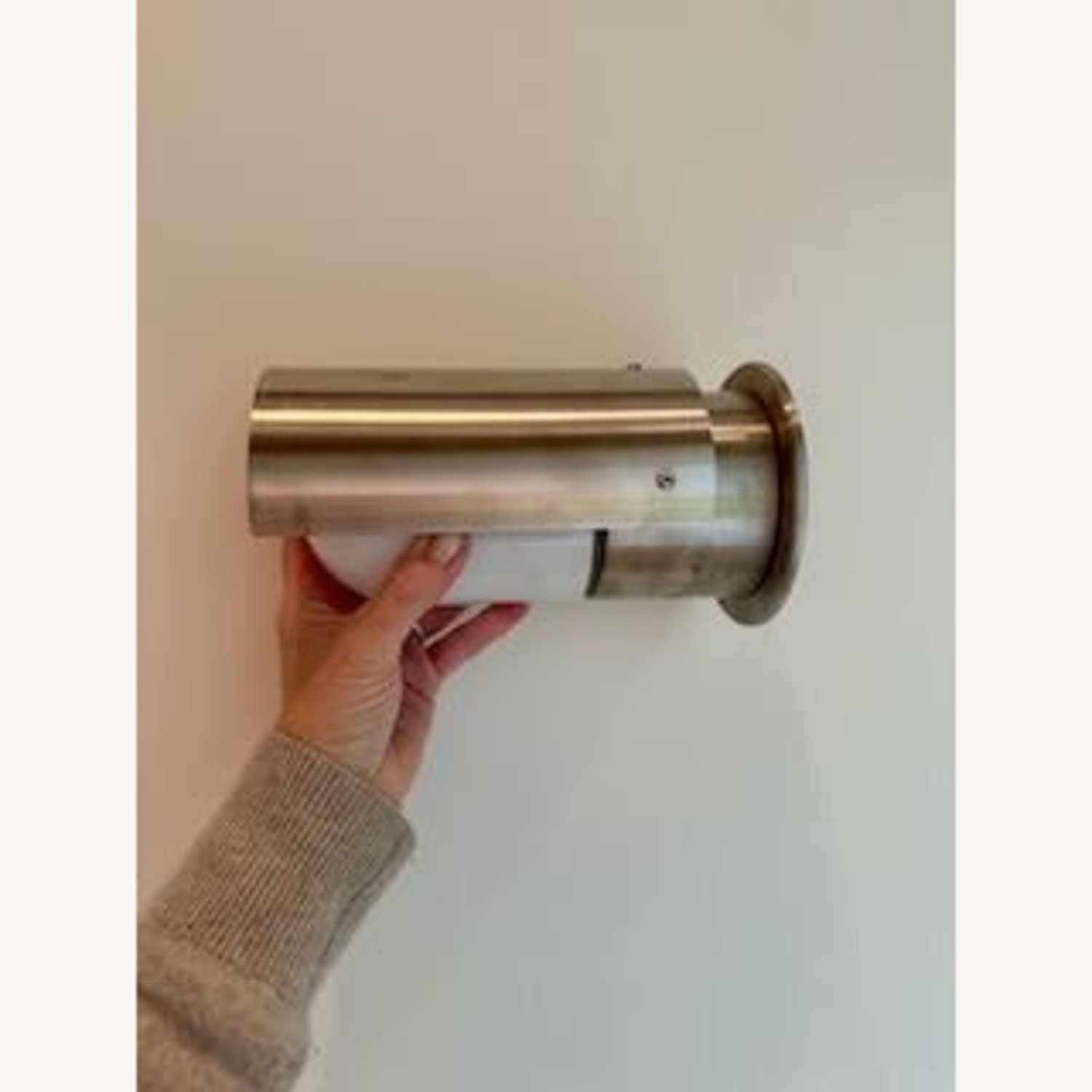 Vintage Bega Wall Luminaire SS and Glass - image-2