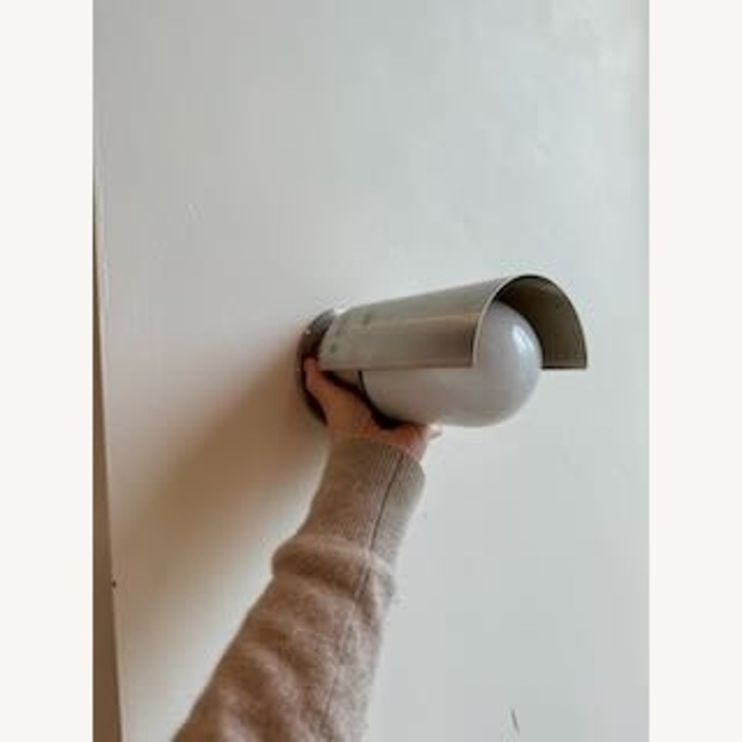 Vintage Bega Wall Luminaire SS and Glass - image-1