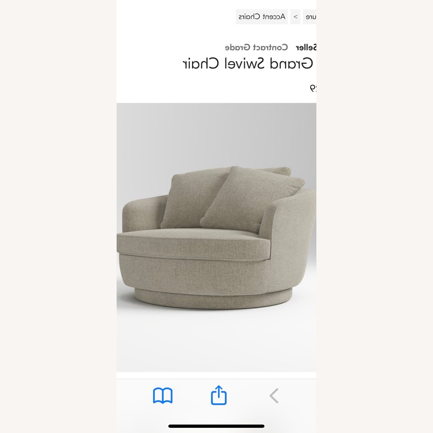 West Elm Viv Grand Swivel Chair - image-2