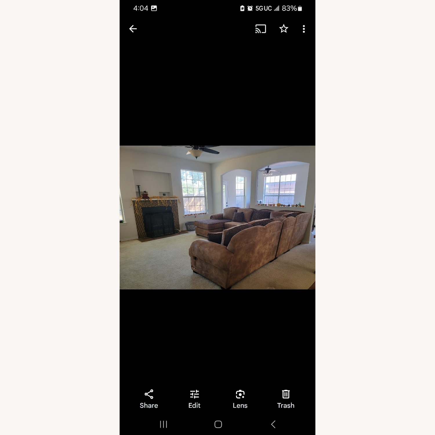 Richardson 5050 Microsuede/Cloth Large Sectional - image-3