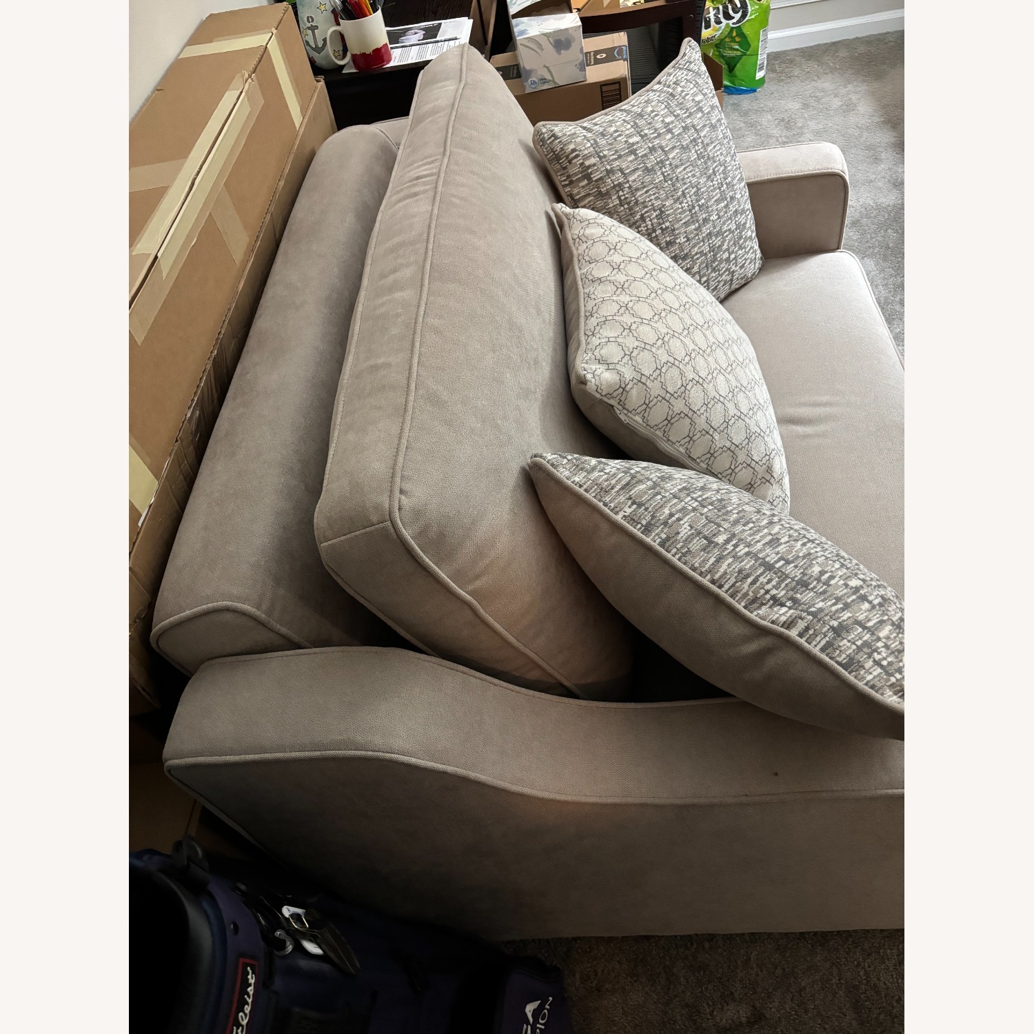 Taupe Twin Pop Up Sleeper Chair - image-2