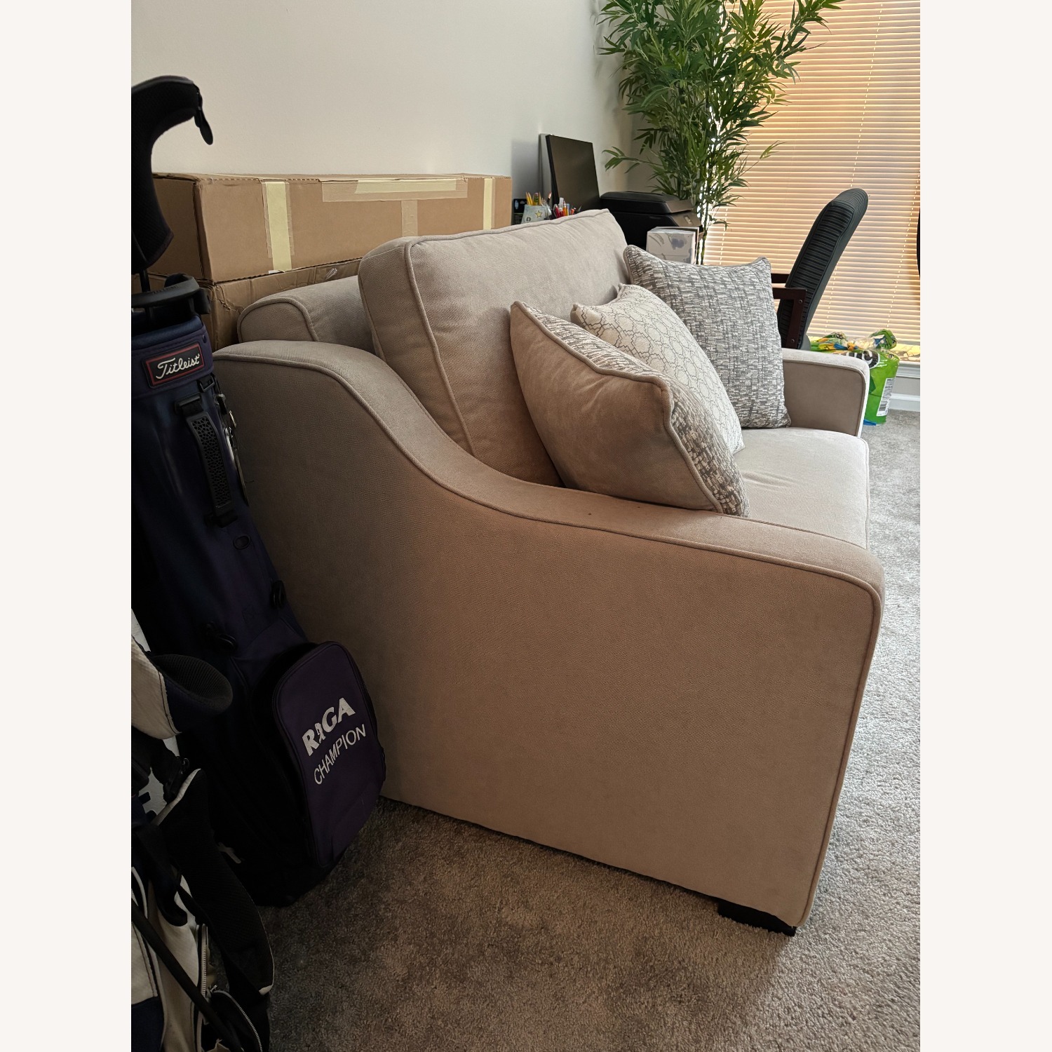 Taupe Twin Pop Up Sleeper Chair - image-4