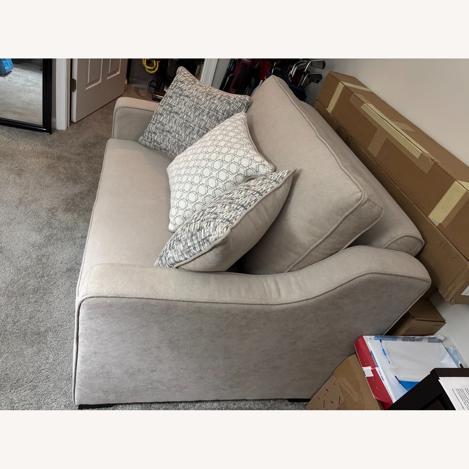 Taupe Twin Pop Up Sleeper Chair - image-5