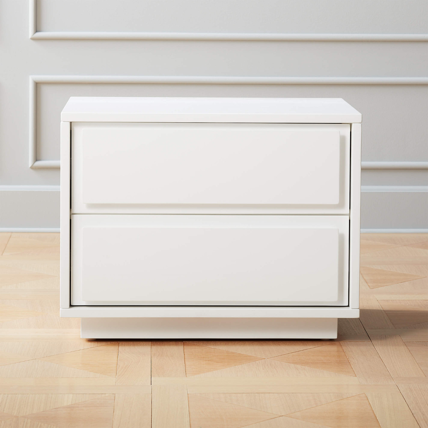 Gallery White 2-Drawer Nightstand - image-1