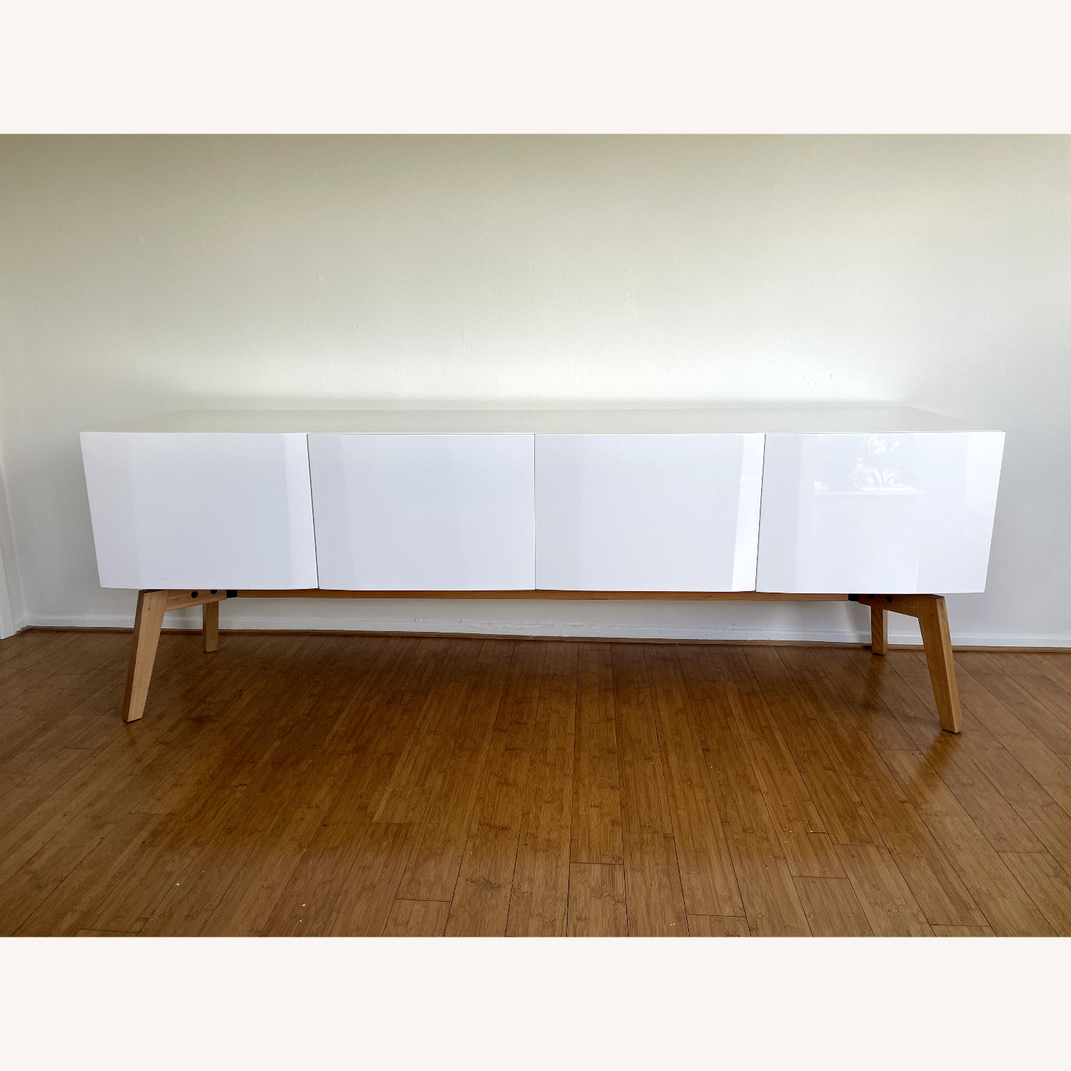 CB2 Alba Large White Lacquer Credenza - image-1