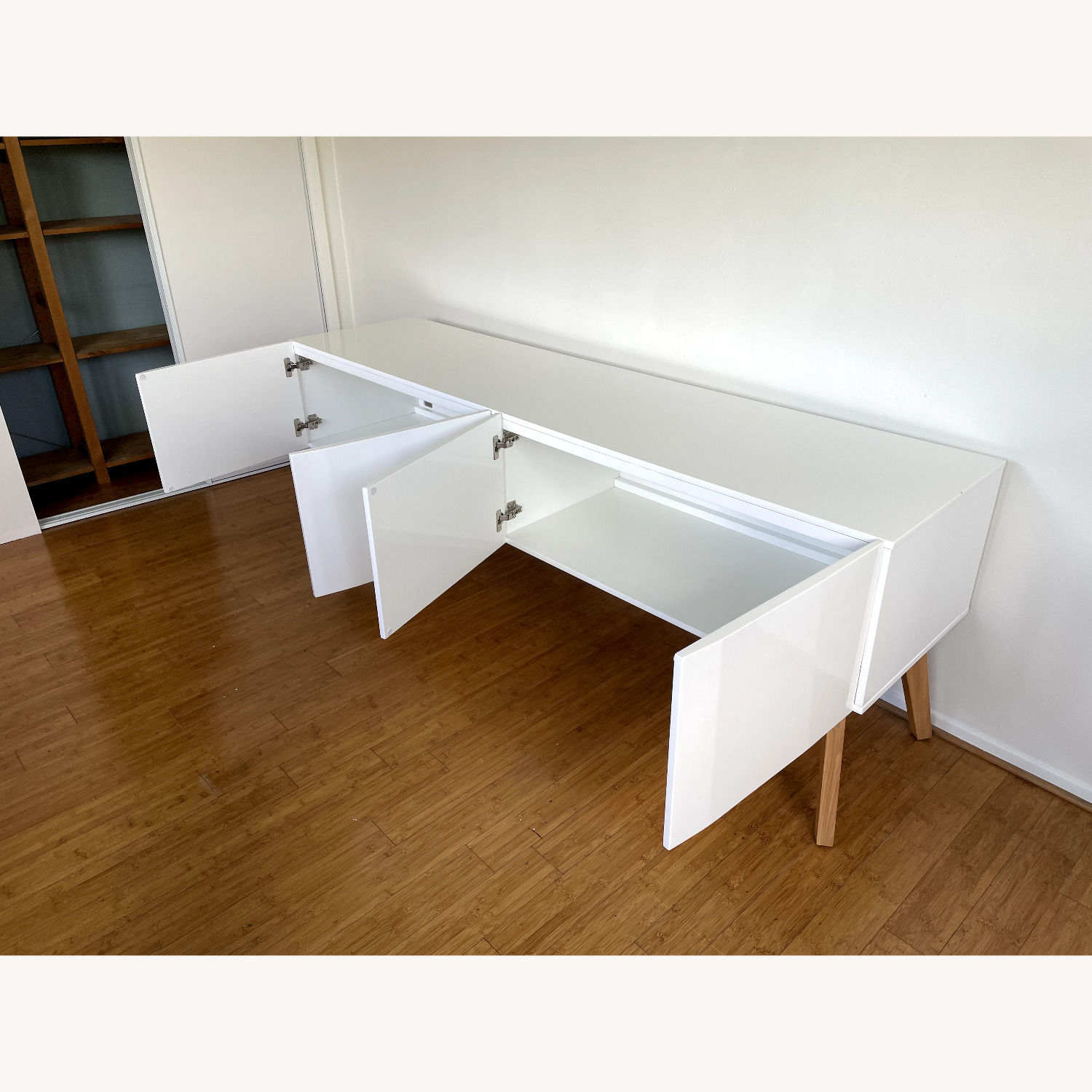 CB2 Alba Large White Lacquer Credenza - image-3