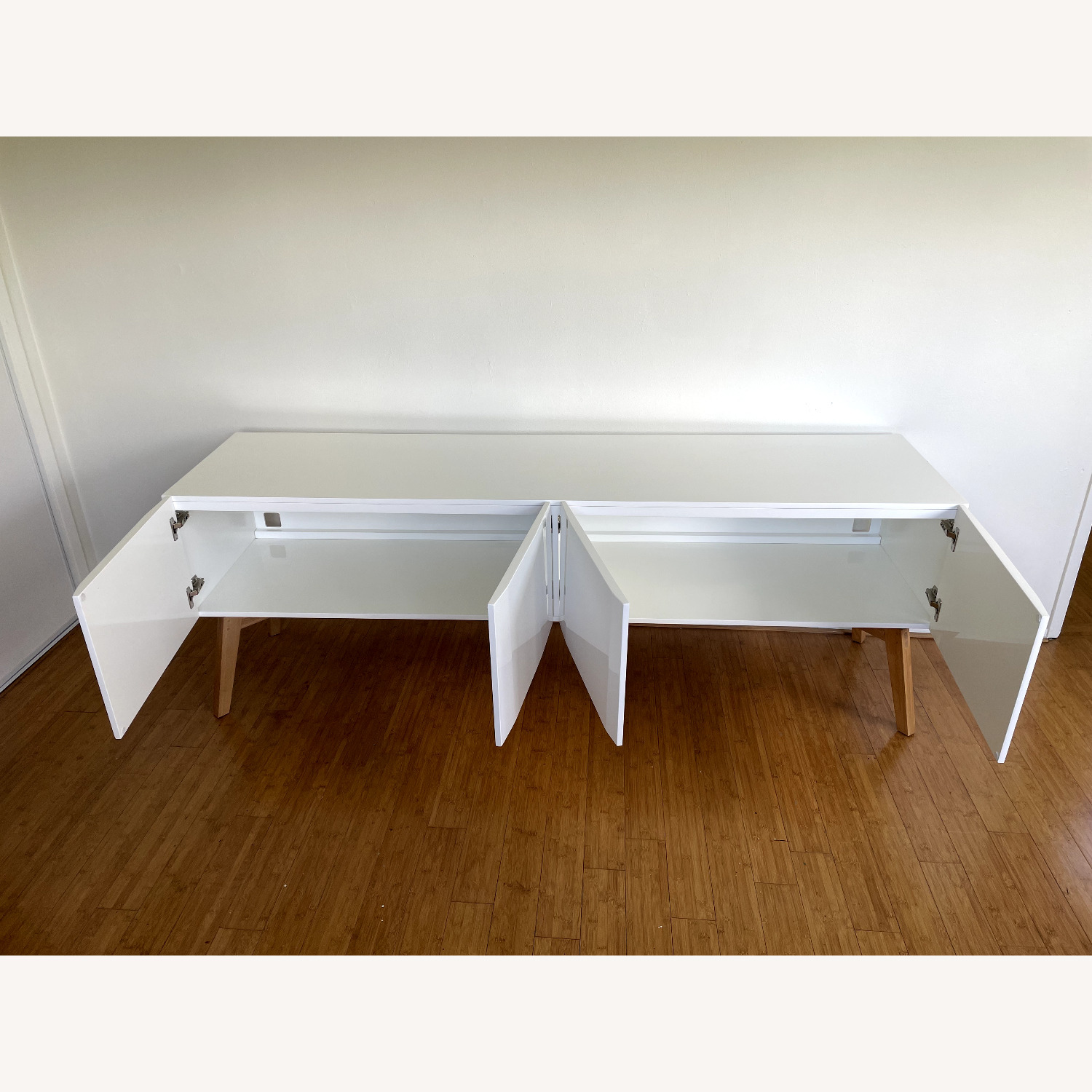 CB2 Alba Large White Lacquer Credenza - image-2