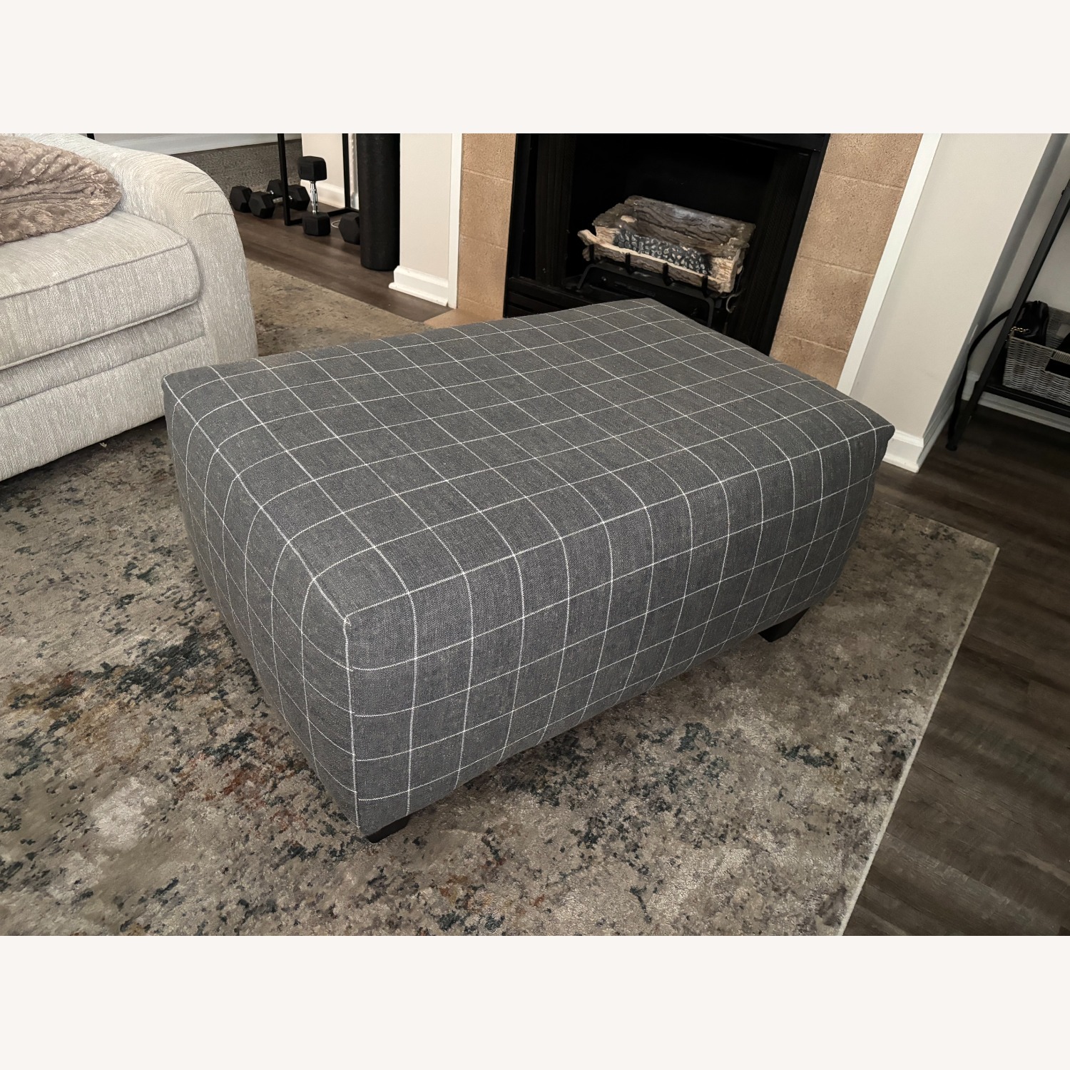 Grey Caid Cocktail Ottoman - image-1