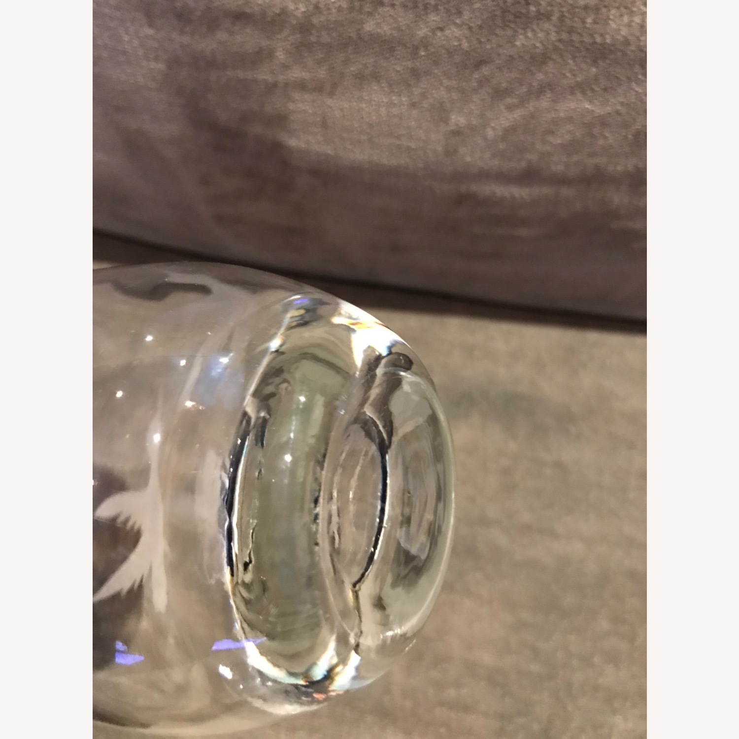 MCM Cocktail Etched Glass  Decanter W Stirrer - image-3