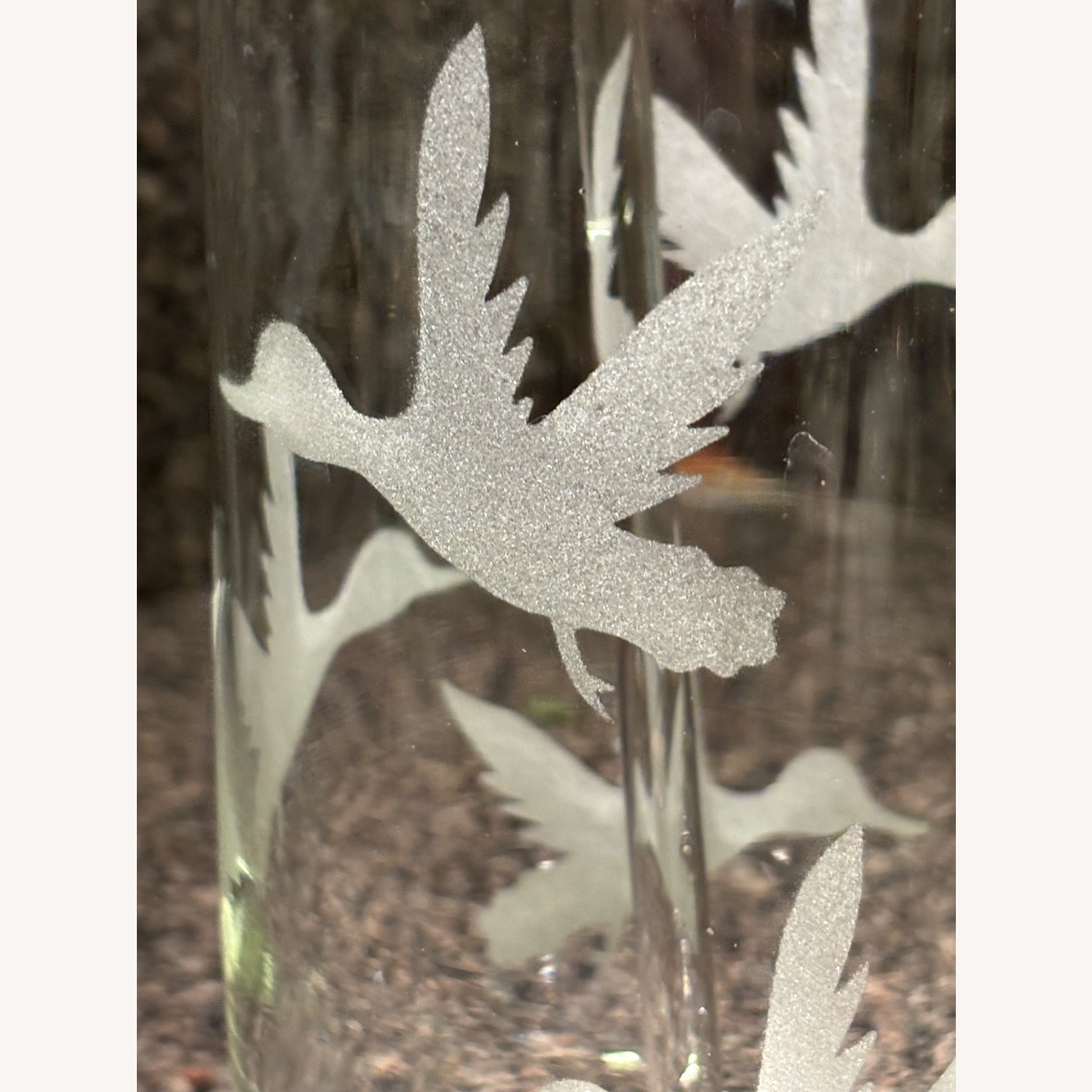 MCM Cocktail Etched Glass  Decanter W Stirrer - image-7