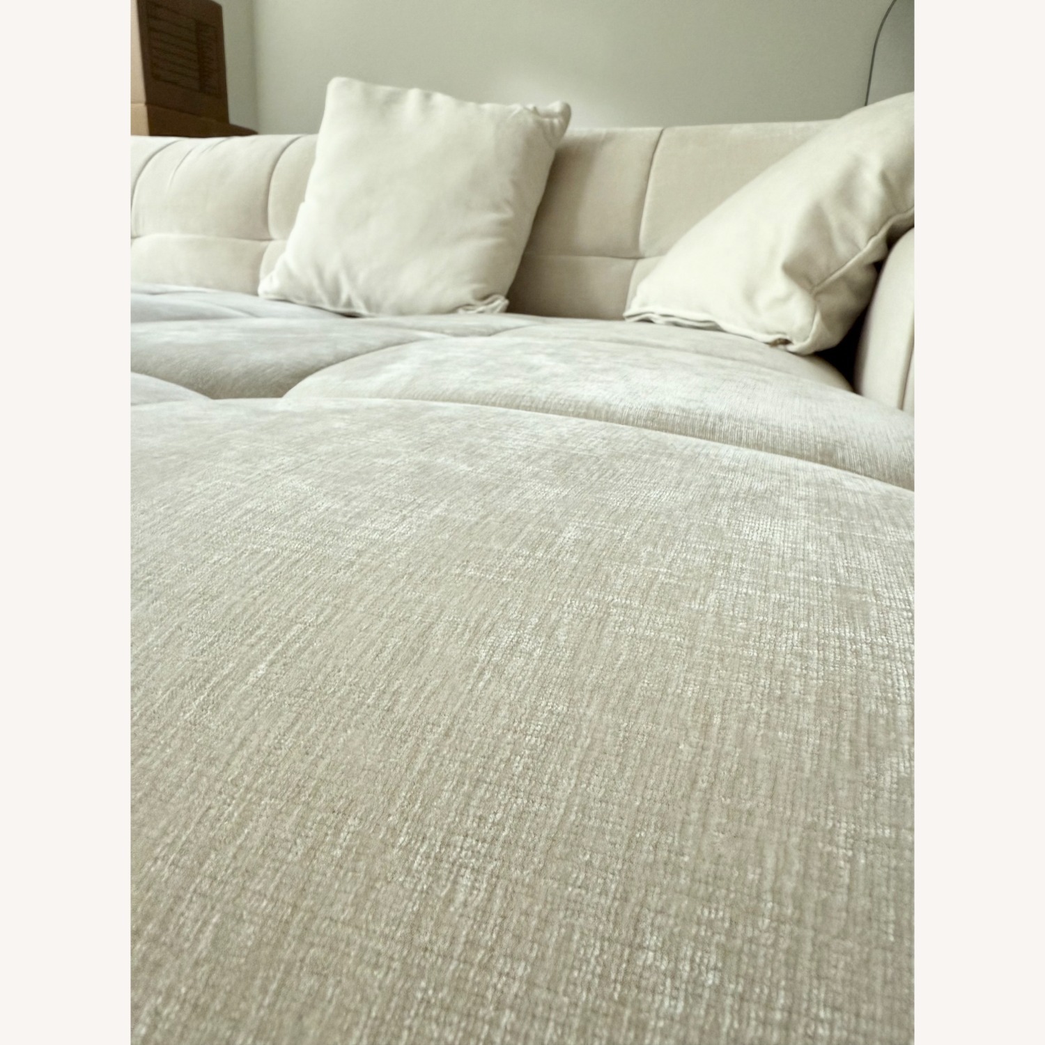 Brielle White Fabric Right Chaise Sectional - image-4