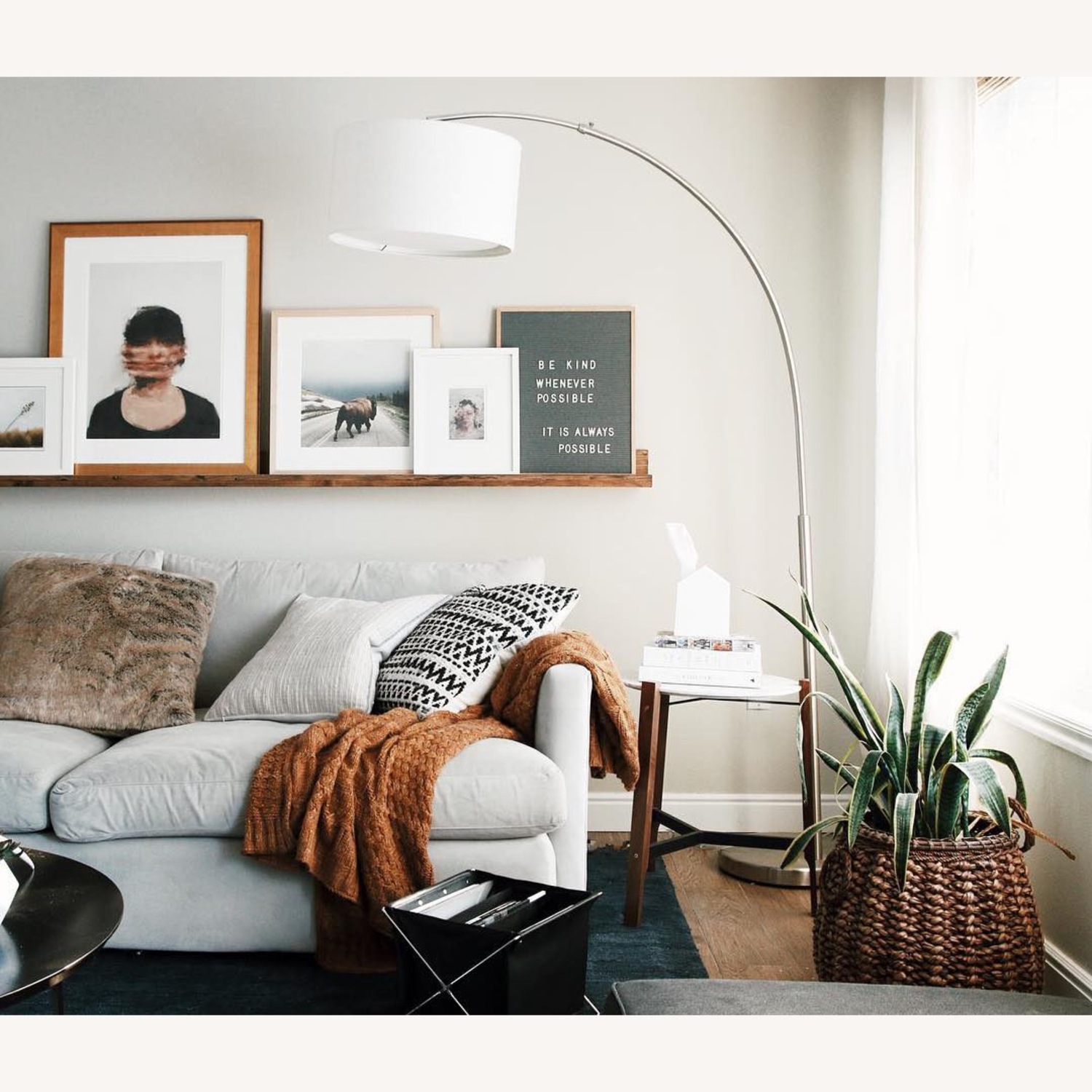 CB2 Big Dipper Arc Floor Lamp – Brushed Nickel - image-2