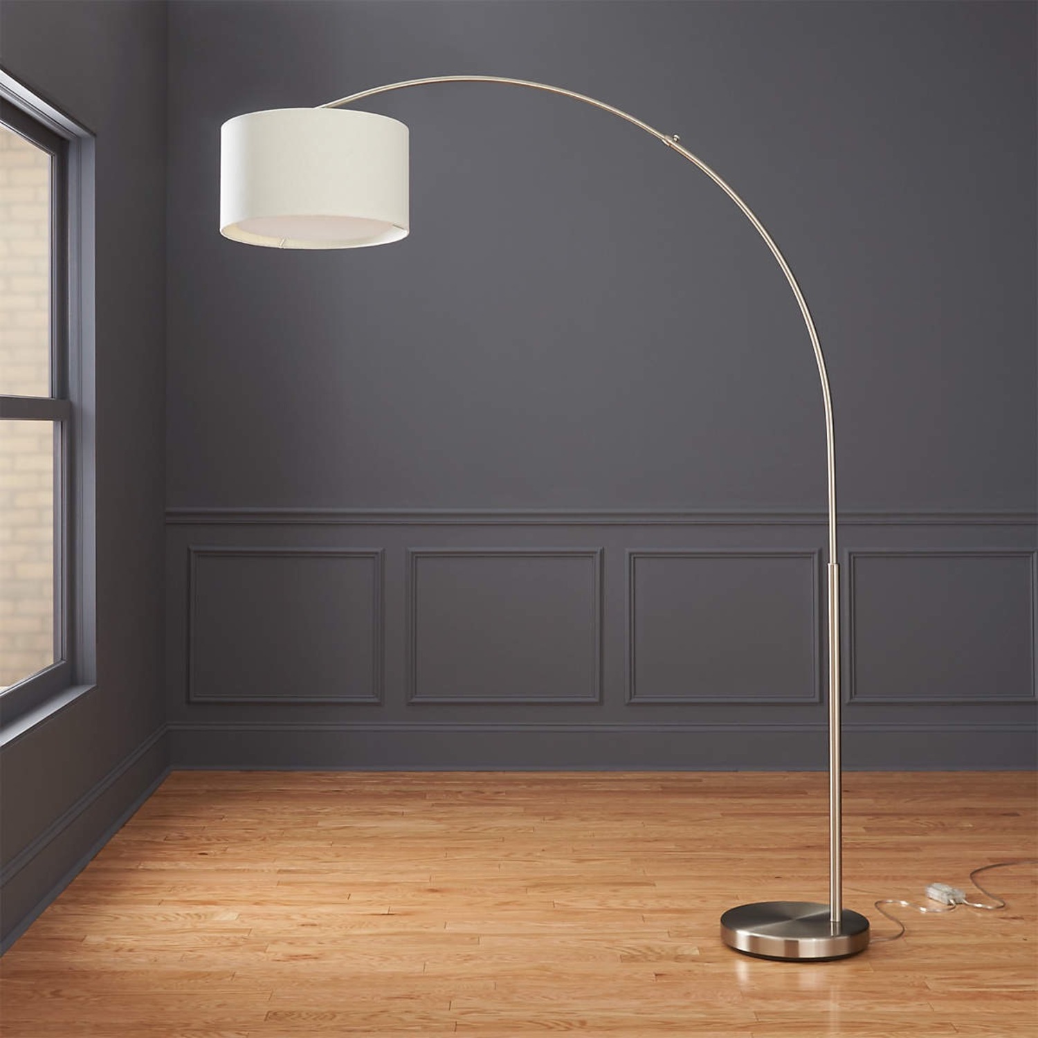 CB2 Big Dipper Arc Floor Lamp – Brushed Nickel - image-4