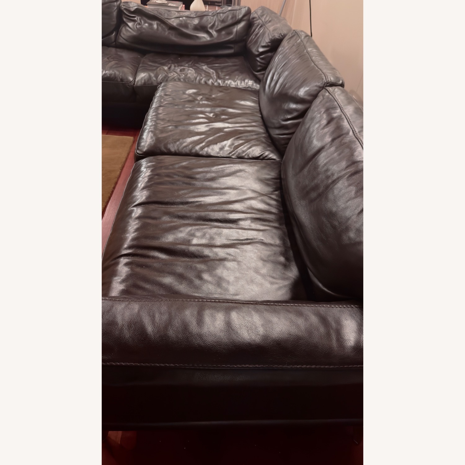 Scandinavian Designs Black Leather Left Sectional - image-4