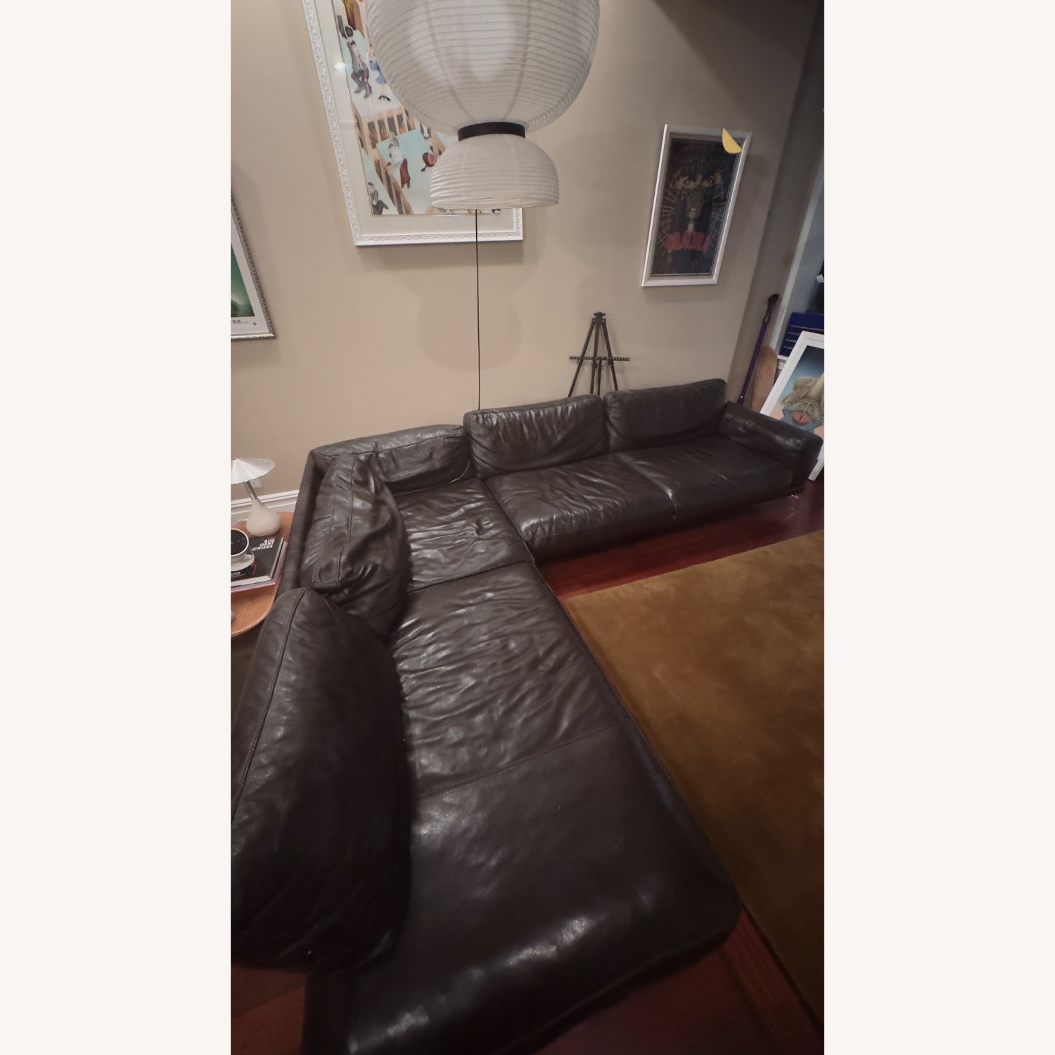 Scandinavian Designs Black Leather Left Sectional - image-3