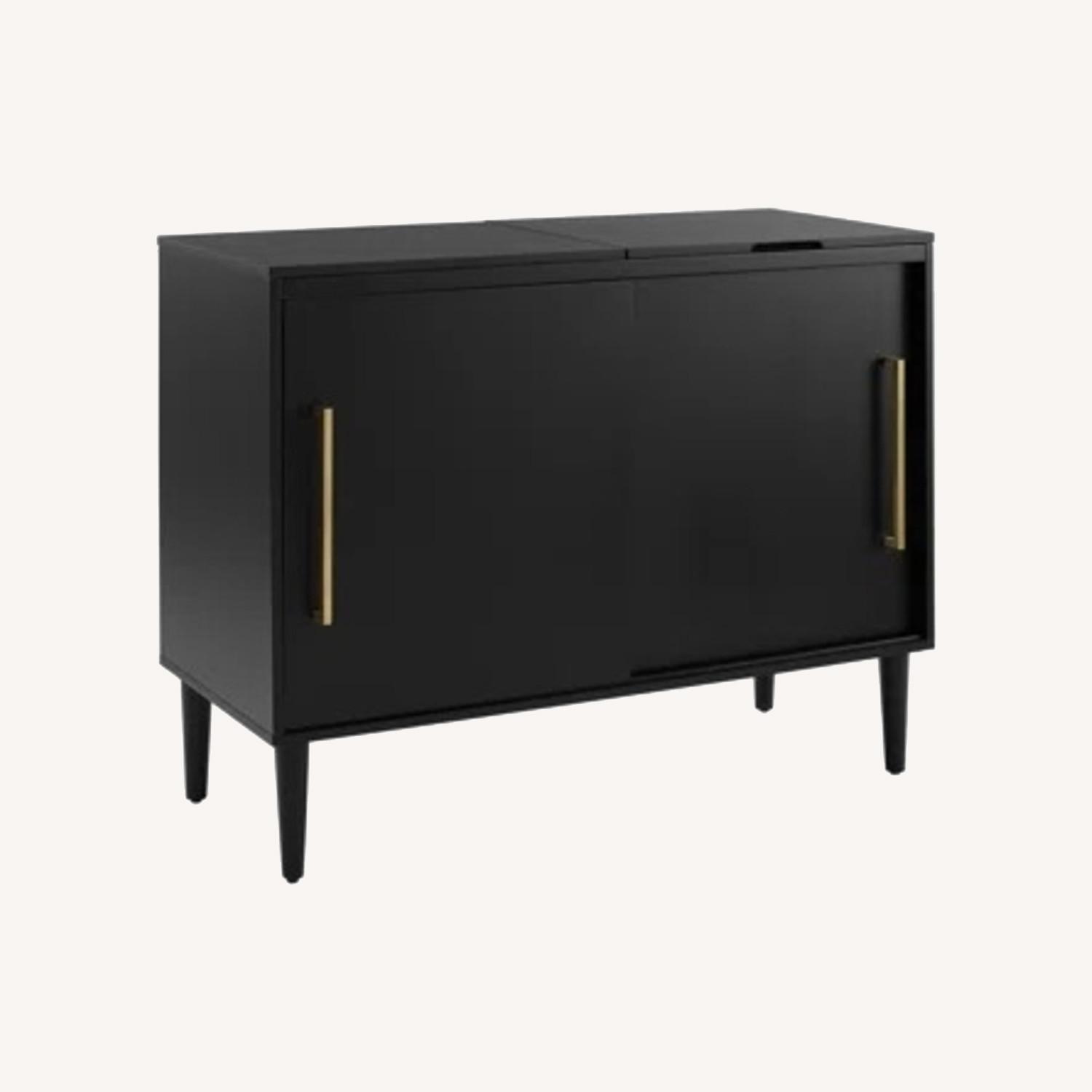 Everett Cabinet with 2 Sliding Doors and Lift-top Lid - image-0