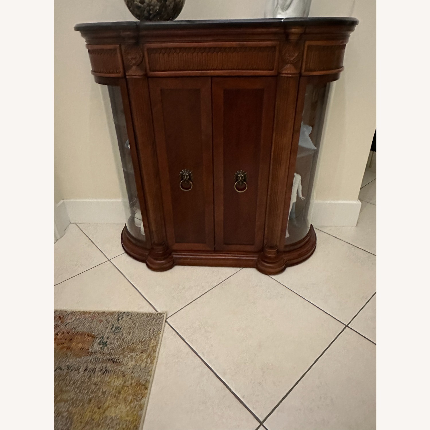 Mahogany Carved Console - image-1