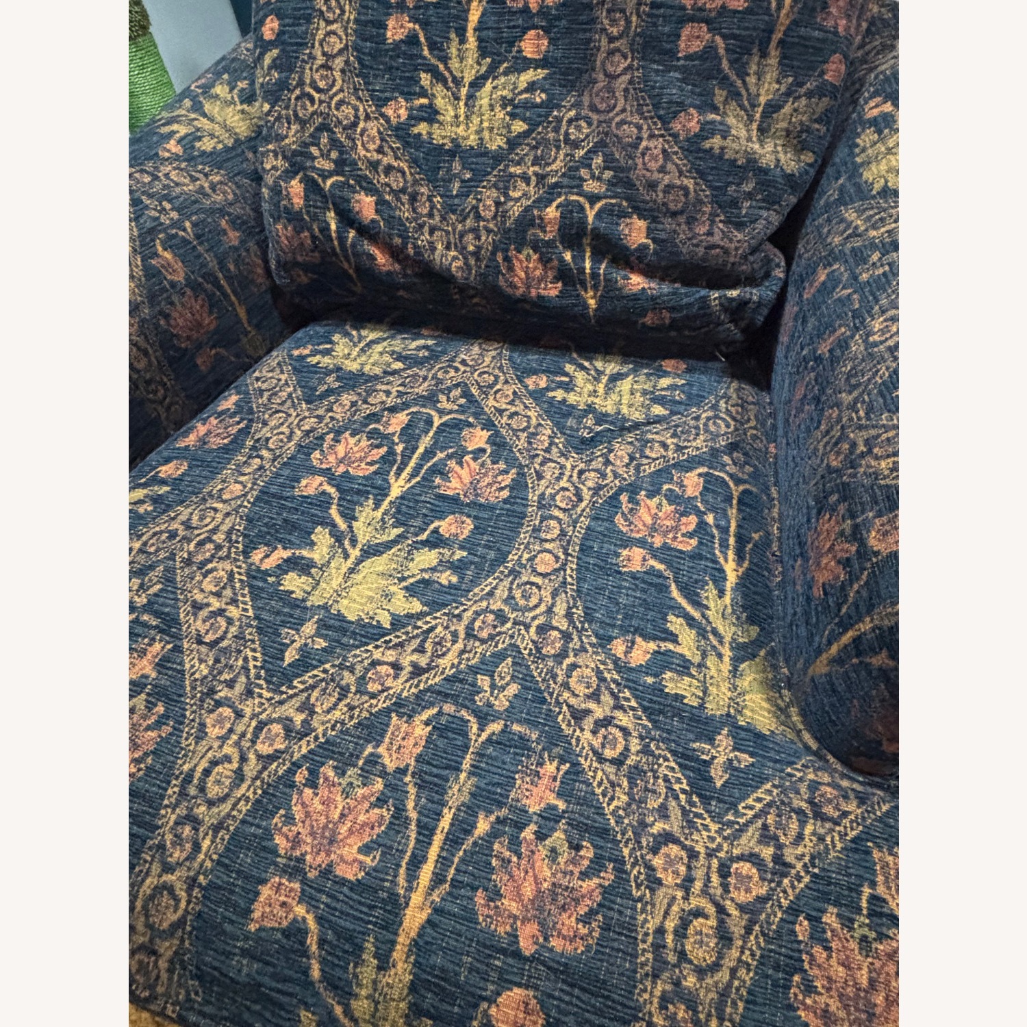 2 Decorative Floral Swivel Armchairs - image-2