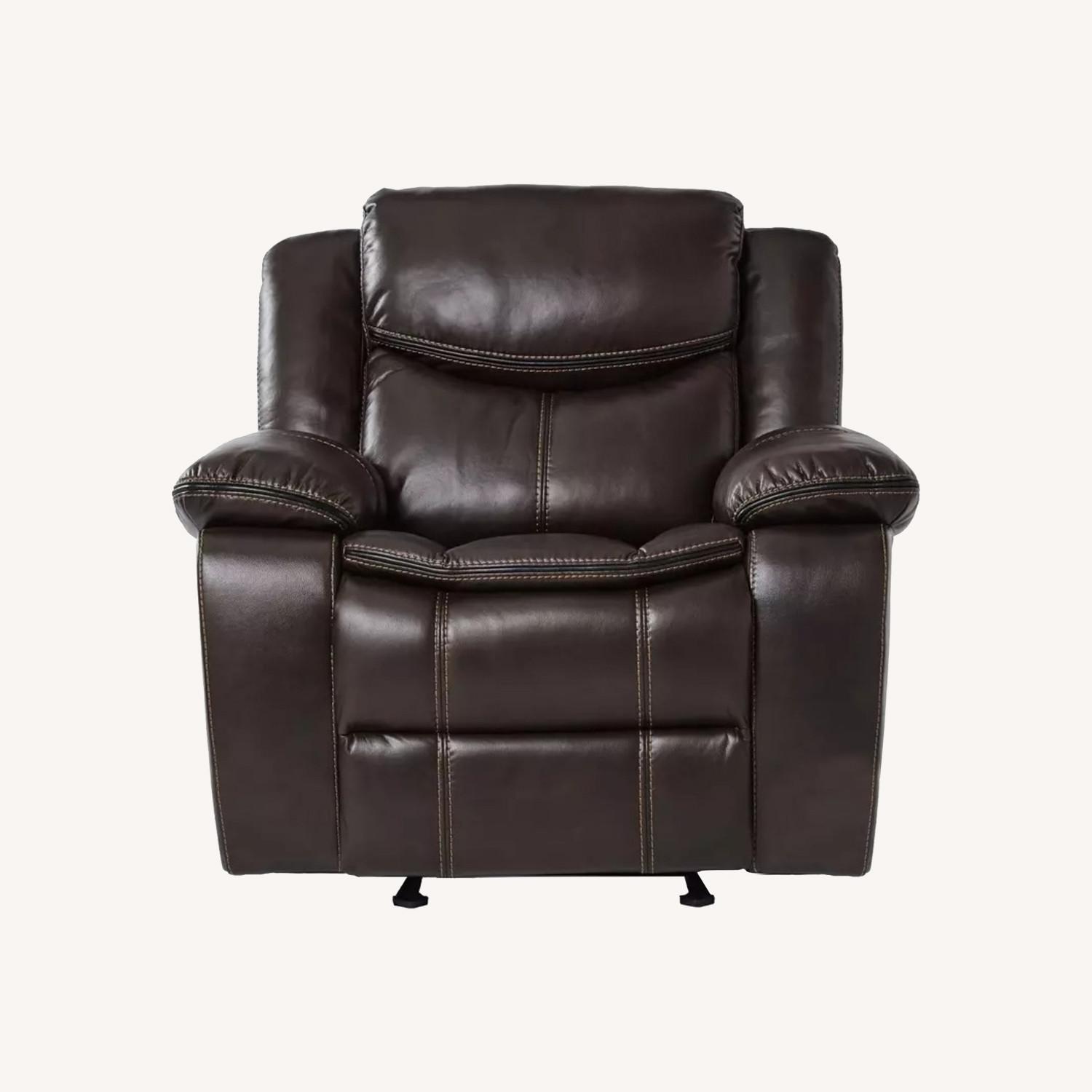 Bastrop Dark Brown Glider Recliner - image-0