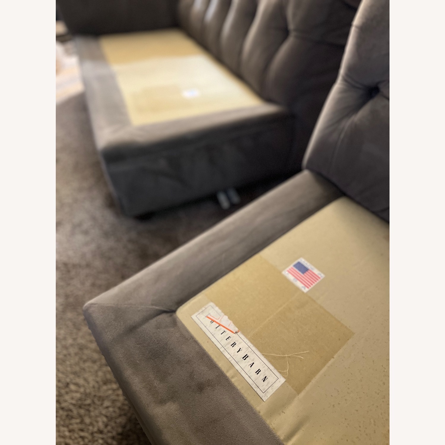 Pottery Barn Chesterfield 2 Pc Sectional Sofa - image-6