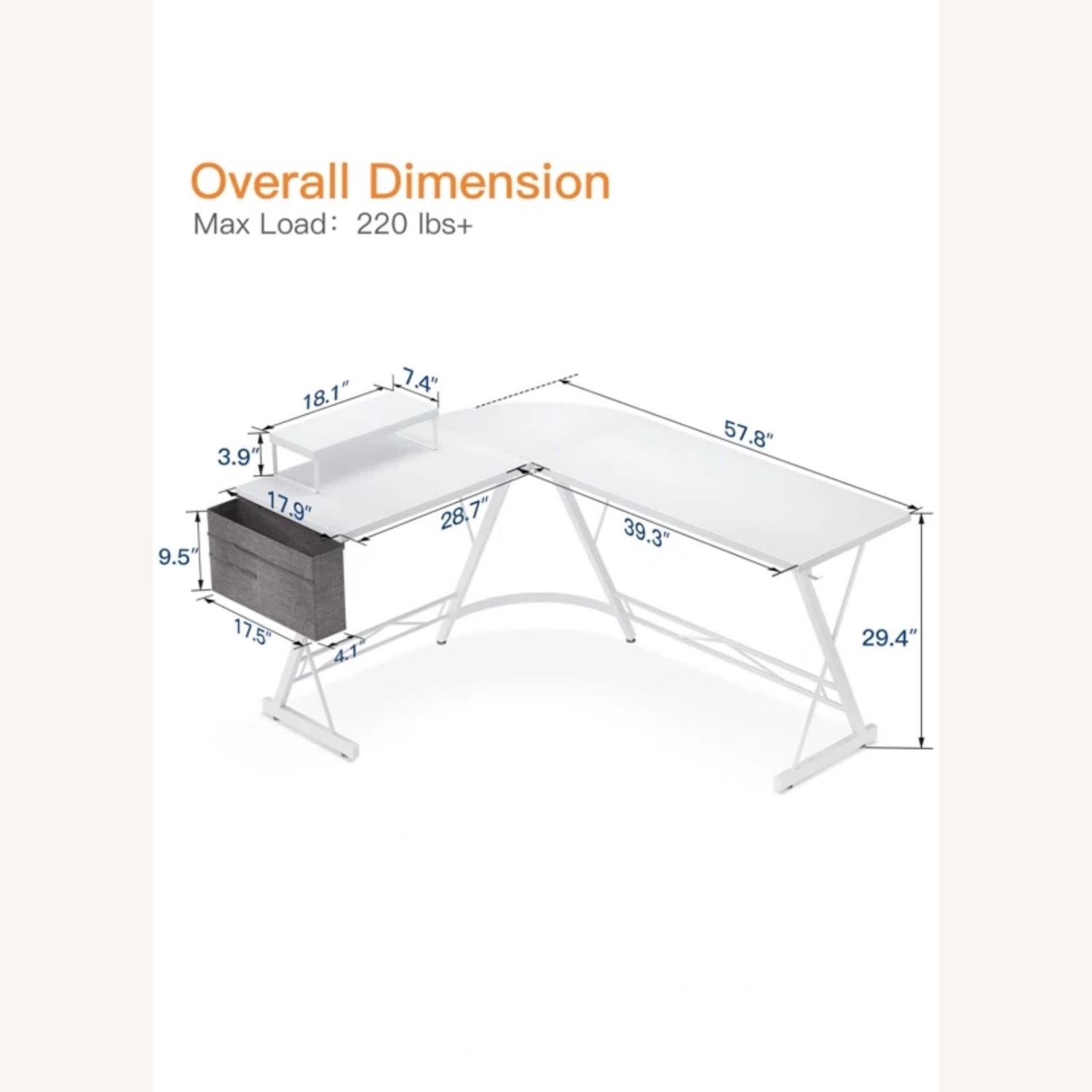 L-shaped Written Desk - image-3