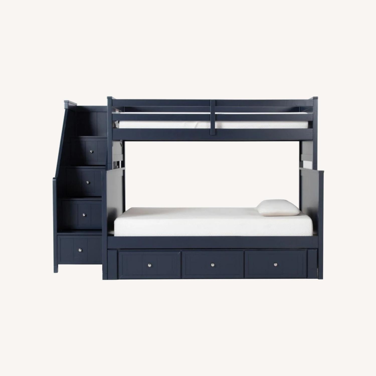 Luka Blue Bunk Bed Twin/Full - image-0
