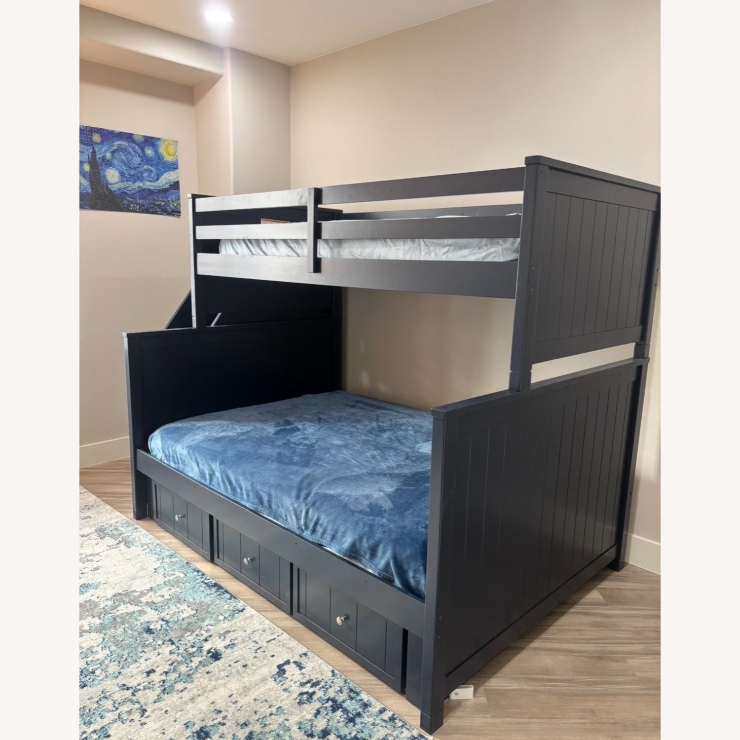 Luka Blue Bunk Bed Twin/Full - image-2