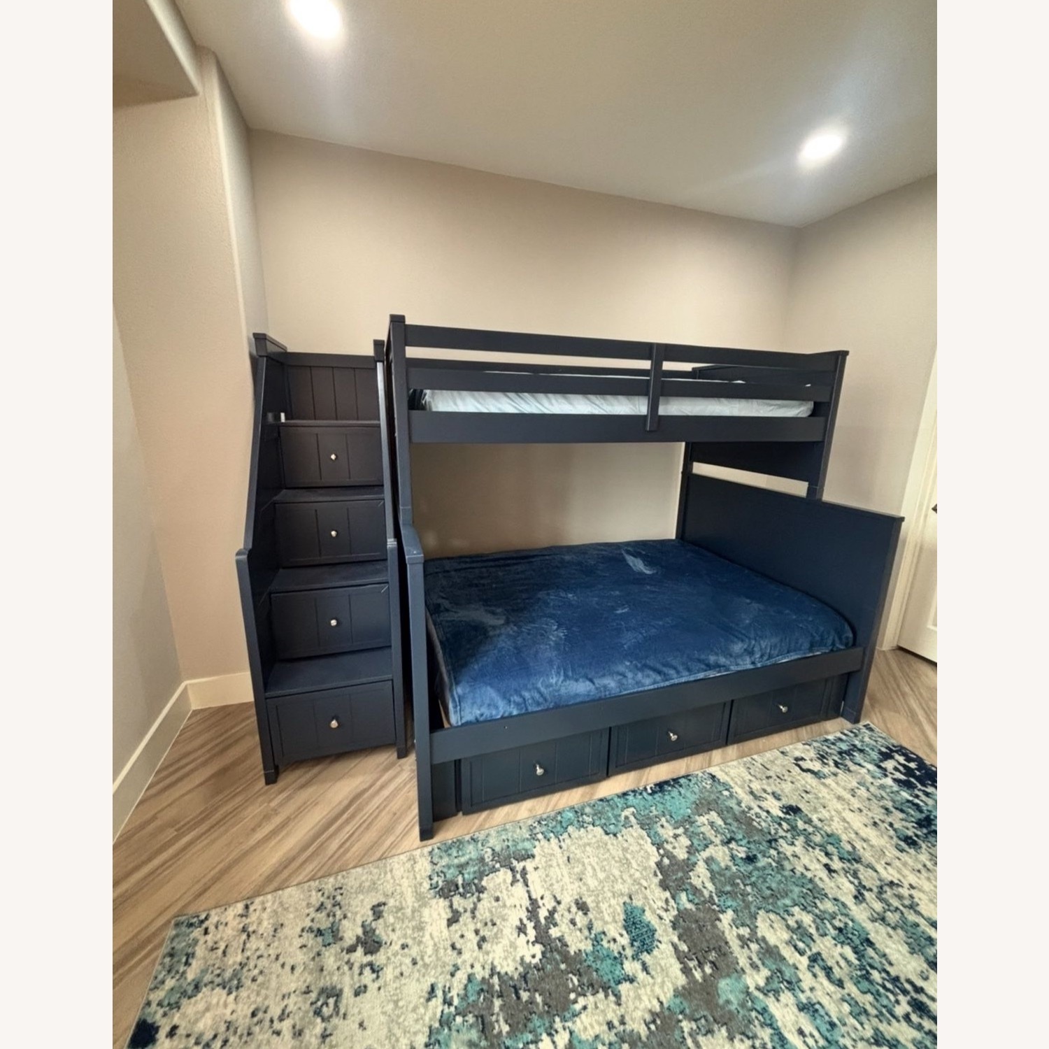 Luka Blue Bunk Bed Twin/Full - image-1