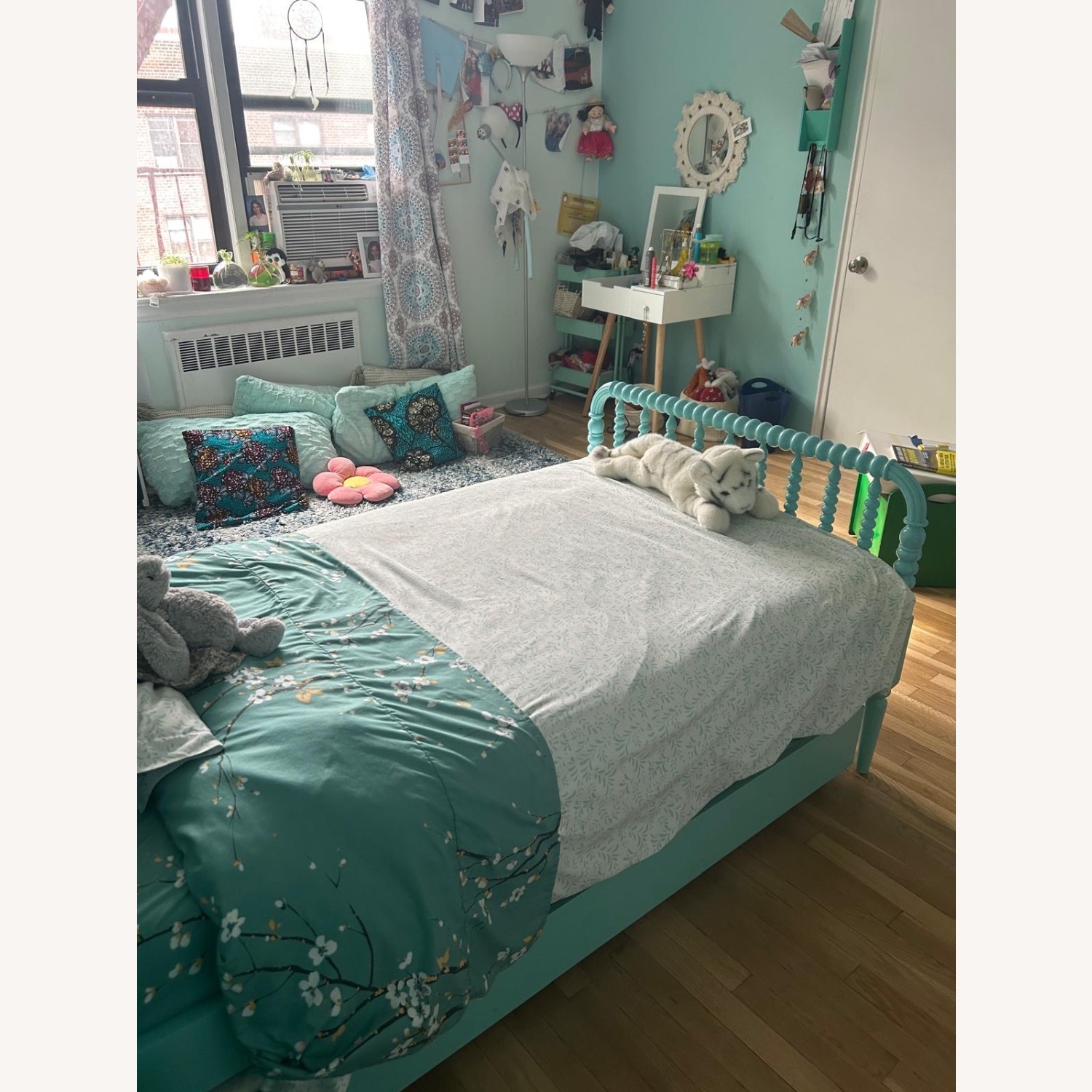 Jenny Lind Teal Trundle Bed - image-3
