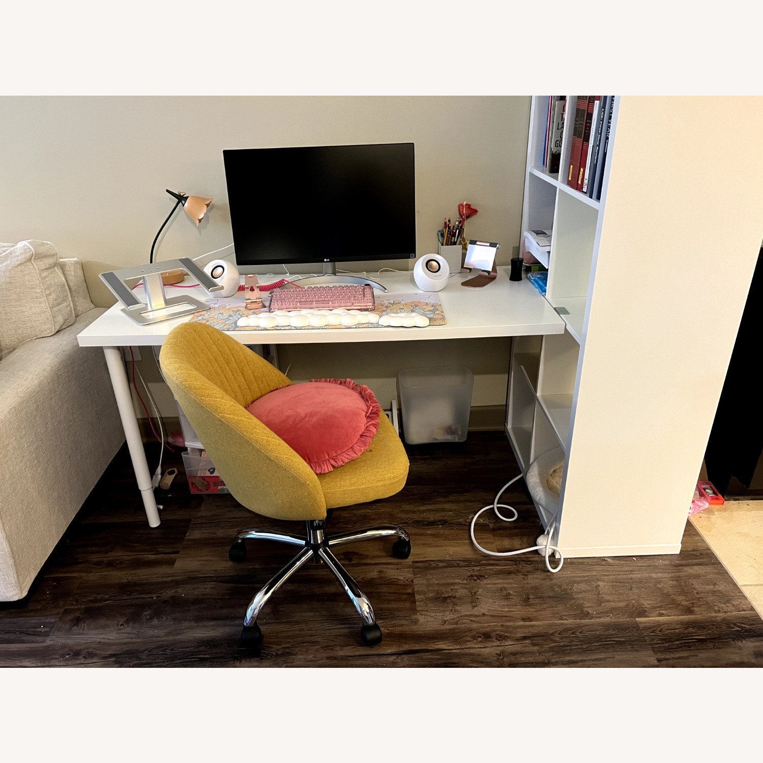 IKEA Desk W Attached Bookshelf - image-3