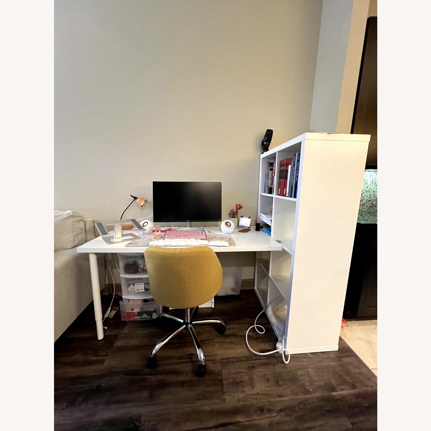 IKEA Desk W Attached Bookshelf - image-4