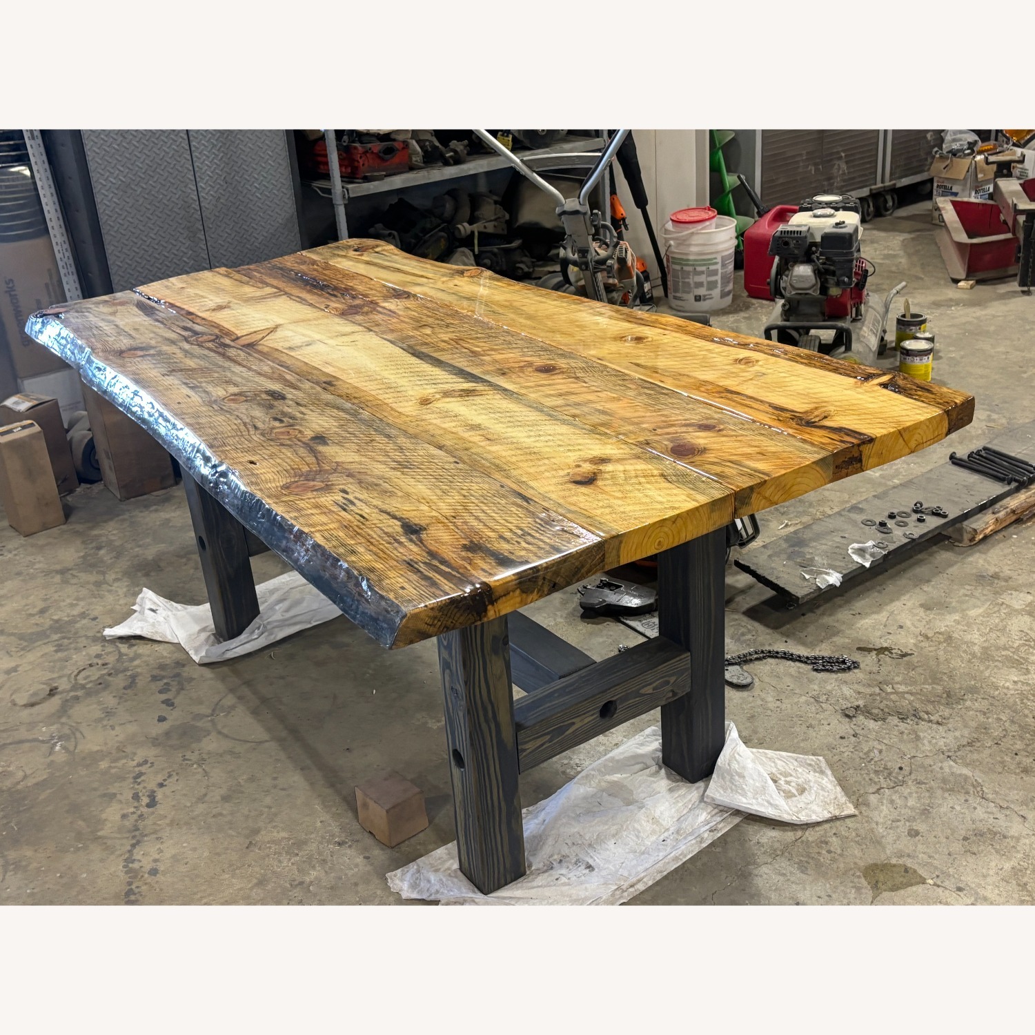 Rustic Live Edge Table - image-1