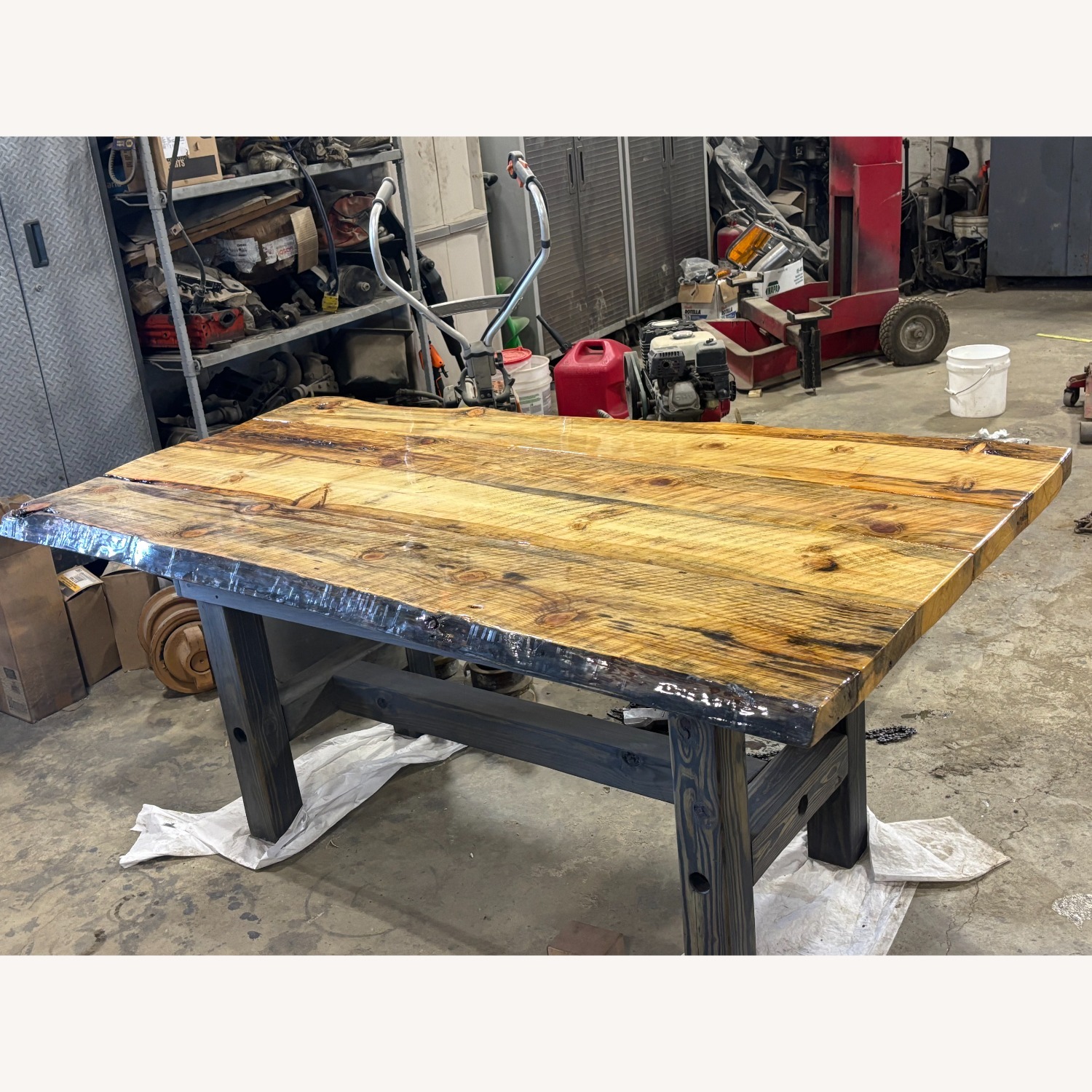 Rustic Live Edge Table - image-2