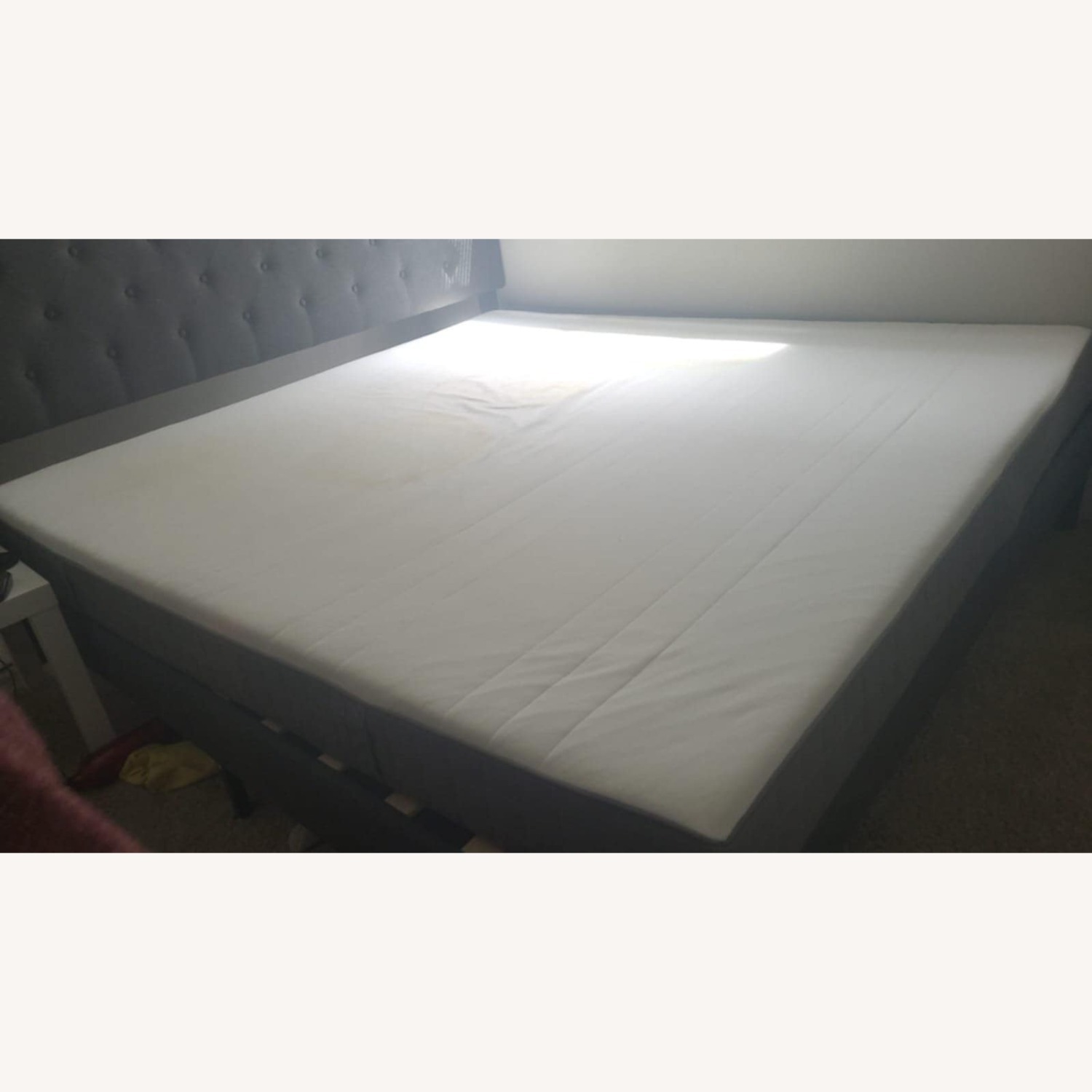 Tufted Upholstered Platform Bed King Size - image-3