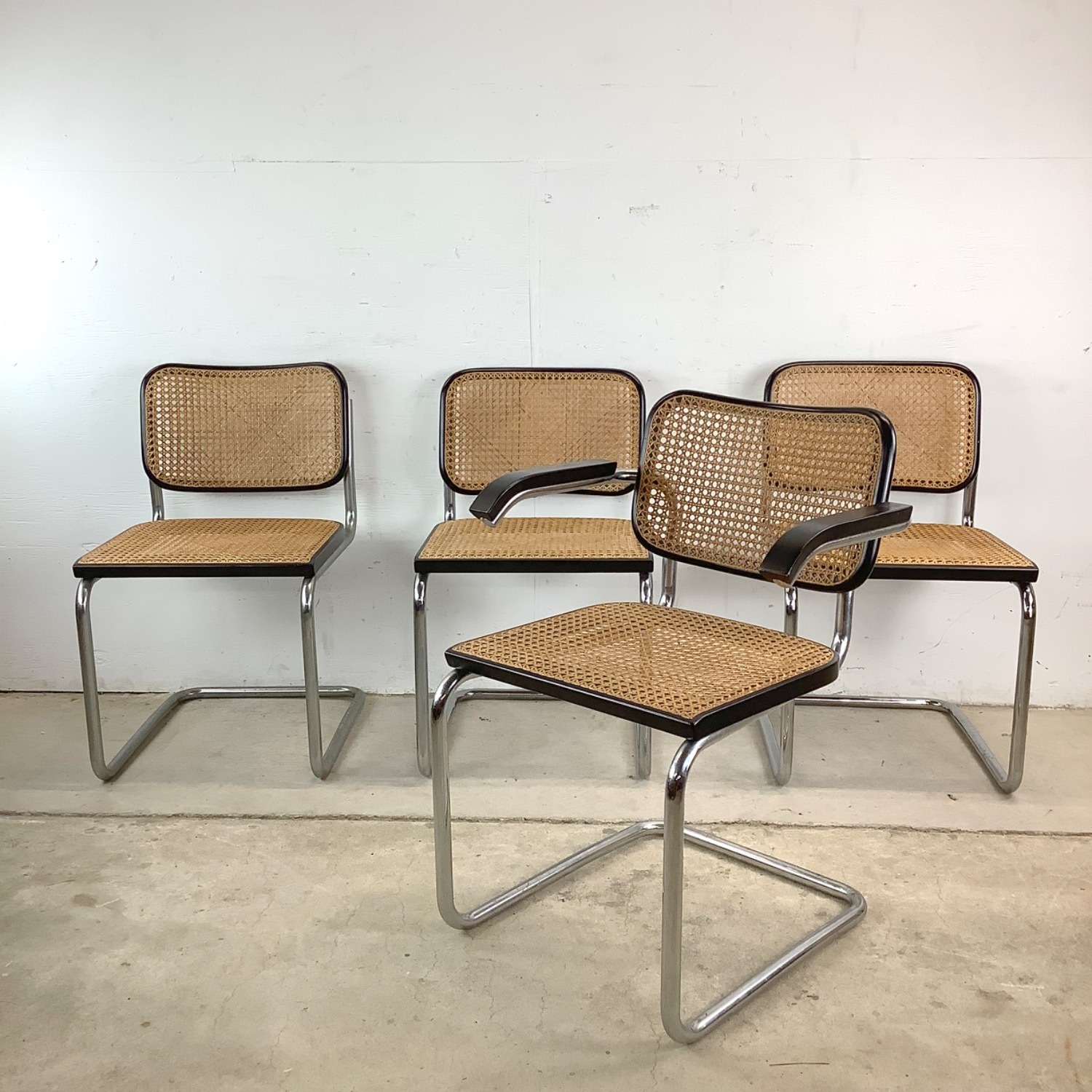Vintage Cesca Style Dining Chairs- Set 4 - image-0